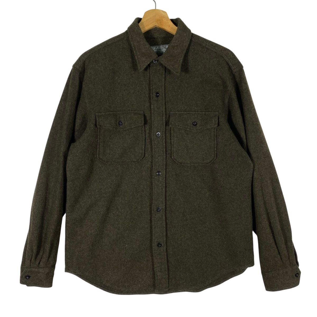 Japanese Brand Vintage Gaijin Military Dapartment Wool Shirt Size 38 Size US M / EU 48-50 / 2 - 4 Thumbnail