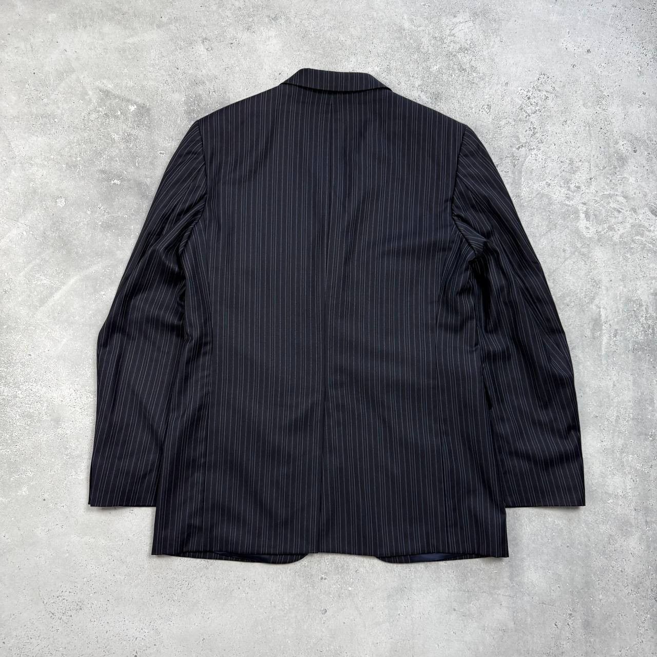 Kenzo Vintage Kenzo Homme Striped Three Button Wool Blazer Navy 50 Size 50R - 17 Thumbnail