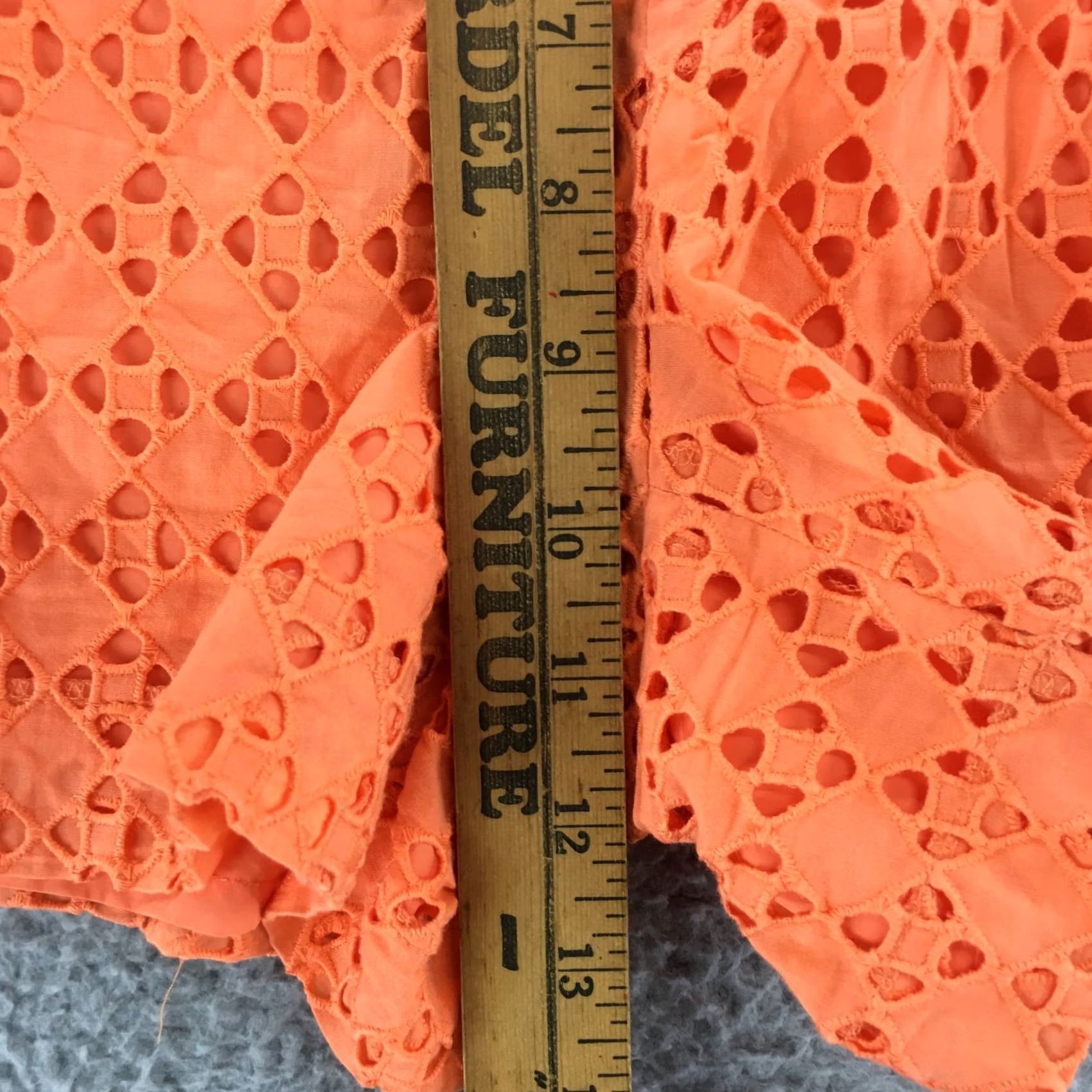 Calvin Klein Calvin Klein Eyelet Chino Shorts Womens 4 Orange Mid Rise Zip Fly Casual Size 27" / US 4 / IT 40 - 5 Thumbnail
