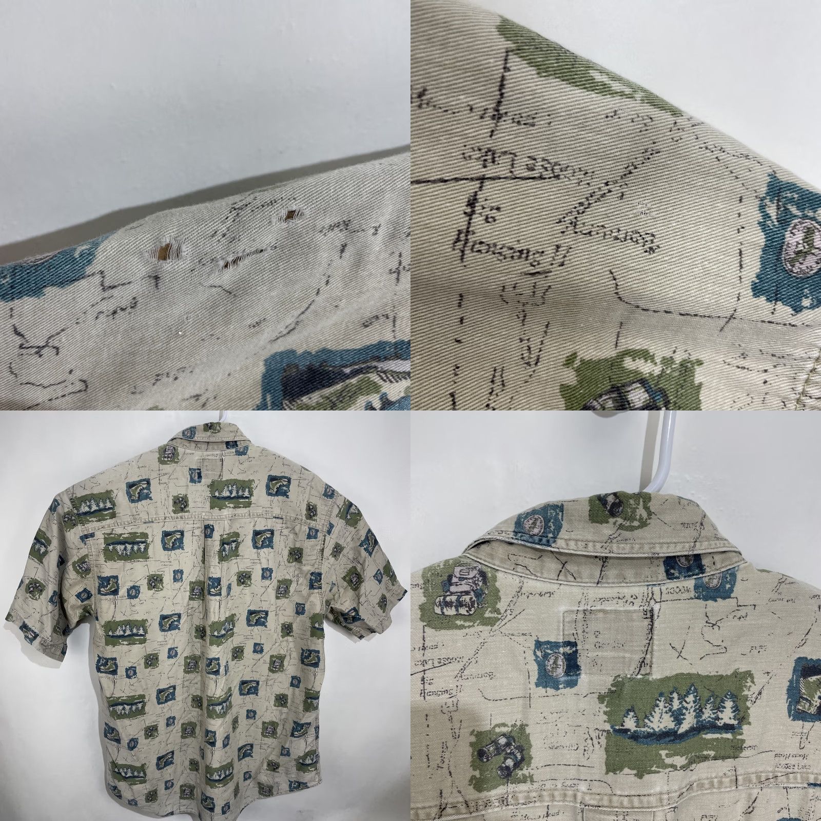 Vintage VINTAGE Woolrich Button-Down Shirt Mens XL Hiking Camp Pocket Cotton Camping Shirt Size US XL / EU 56 / 4 - 9 Thumbnail