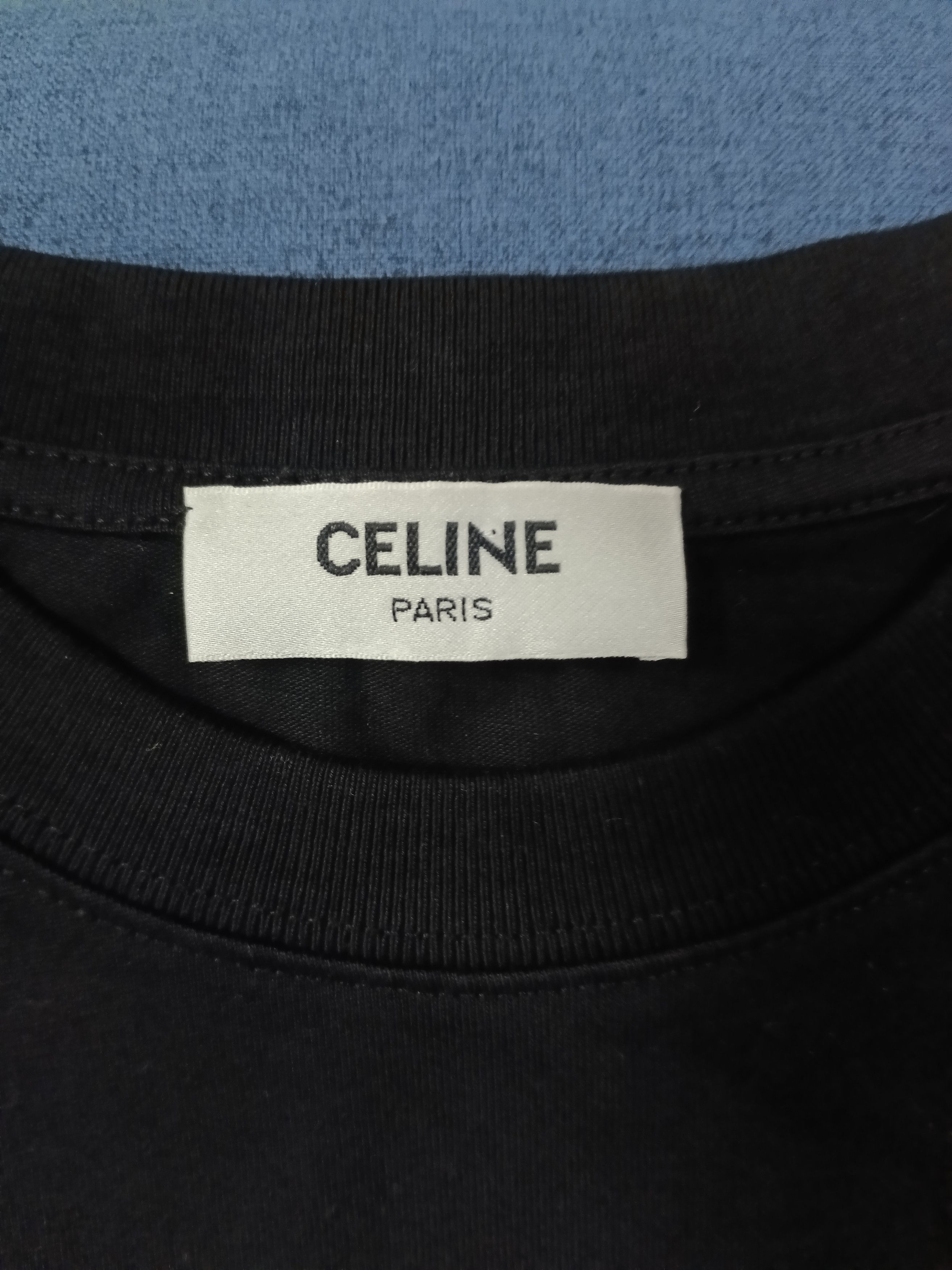 Celine CELINE SPELLOUT BLACK T SHIRT Size US M / EU 48-50 / 2 - 6 Thumbnail