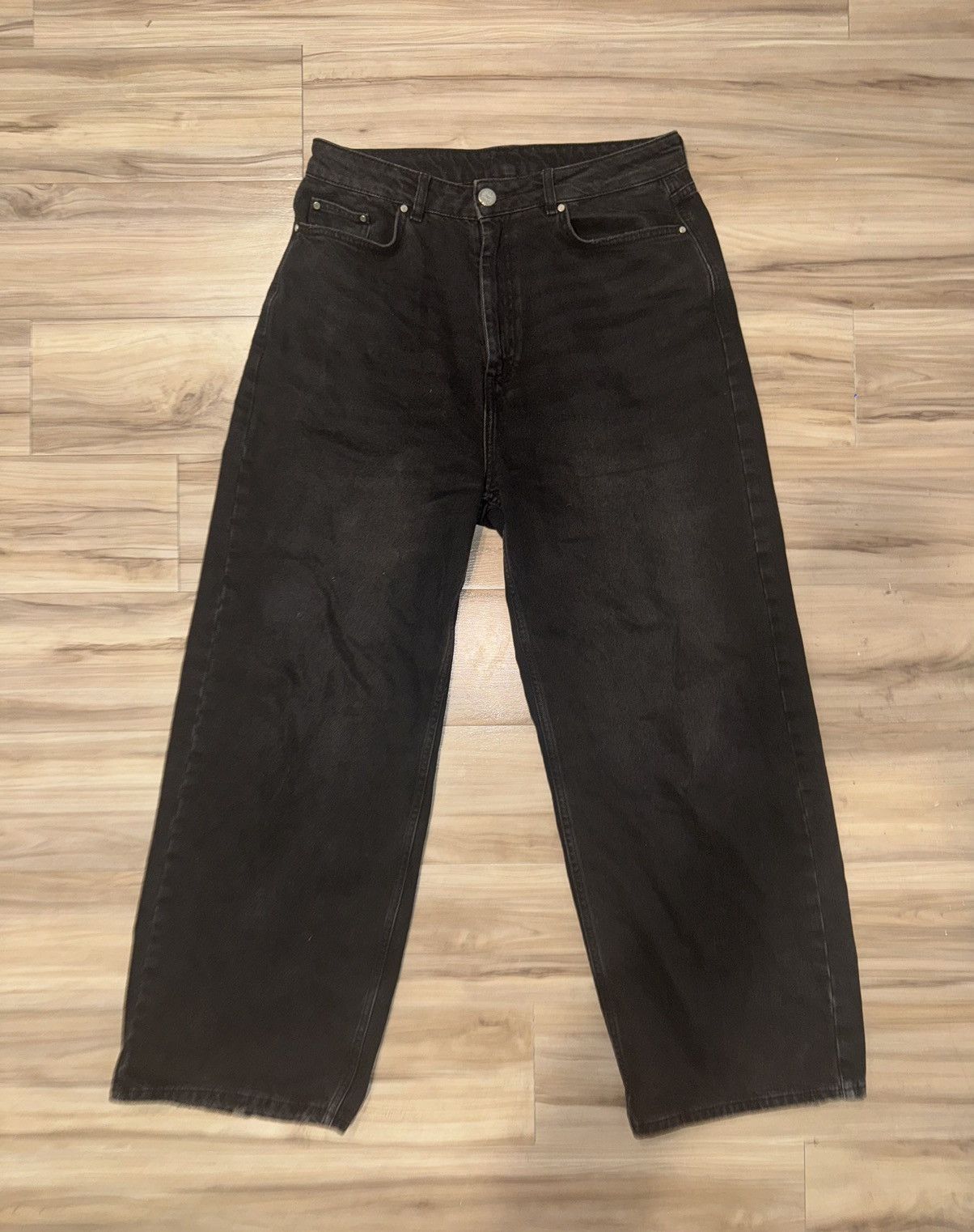 Han Kjobenhavn Han Kjobenhavn Black Wide Jeans Size US 31 - 2 Thumbnail