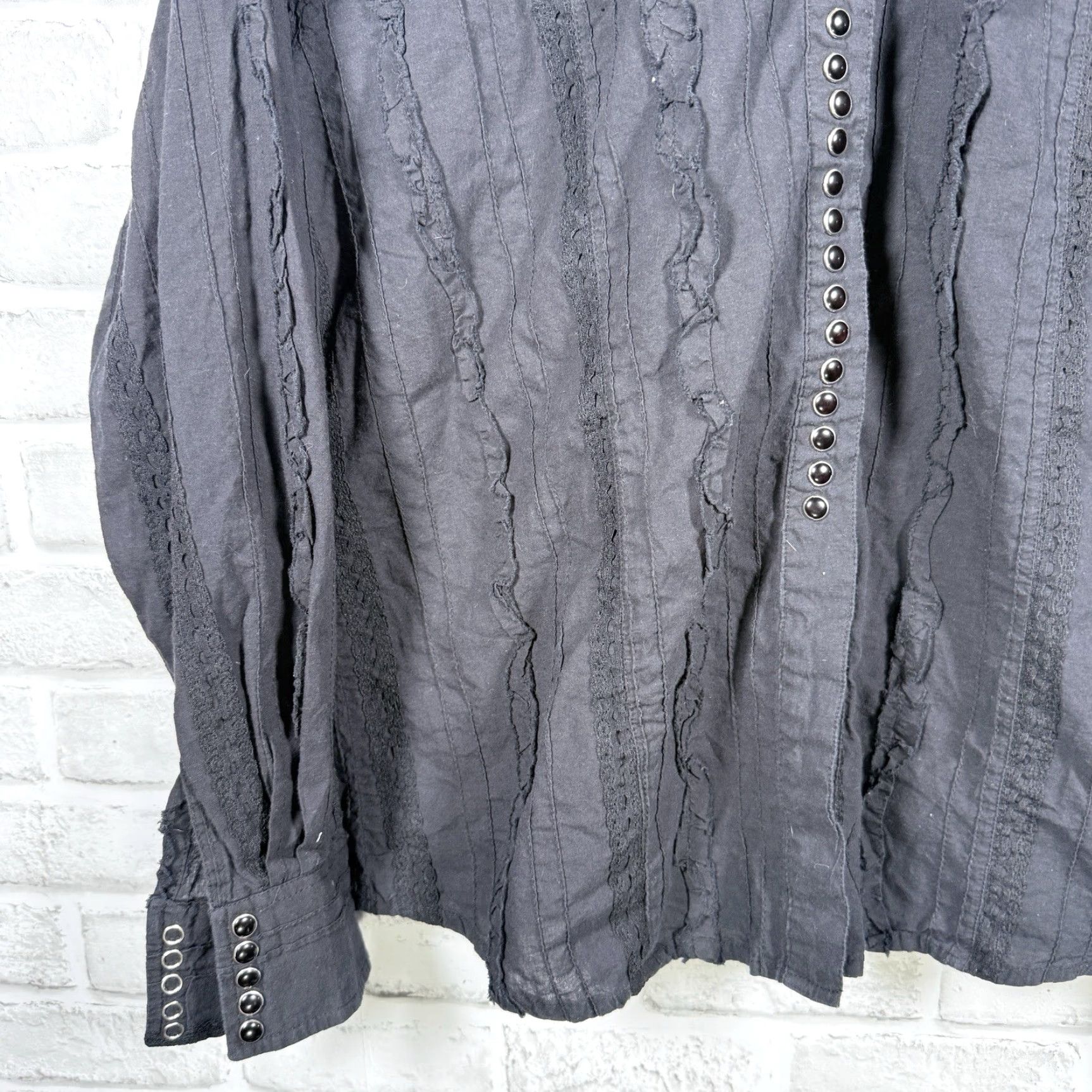 Scully Scully Shirt Western Black Womens XL Snap Button Down Size XL / US 12-14 / IT 48-50 - 3 Thumbnail