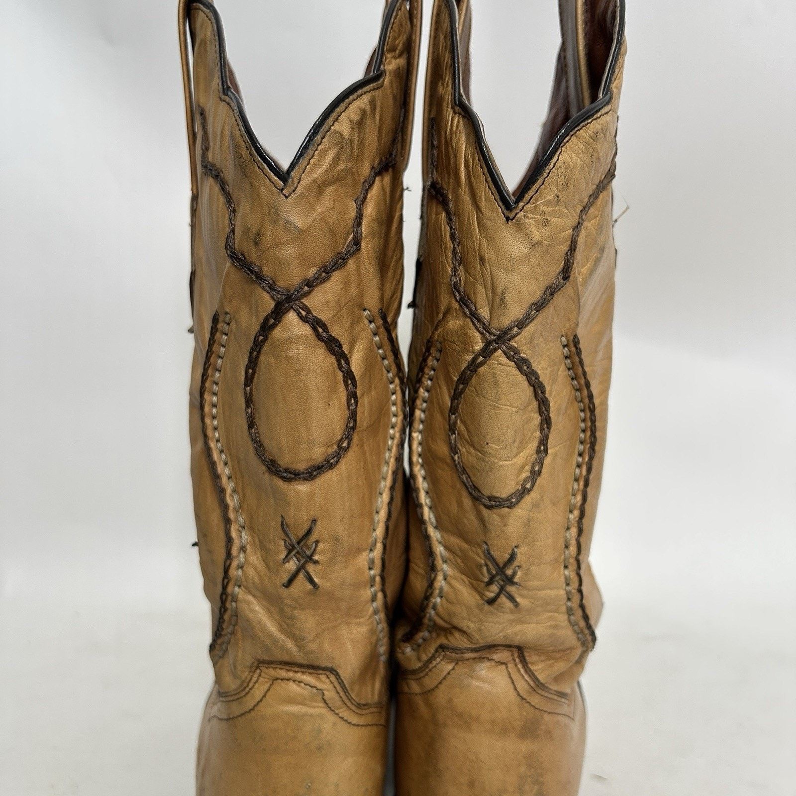 Dan Post Vintage Dan Post Palamino Albany Boots “Cream” Men’s 11D Size US 11 / EU 44 - 7 Thumbnail