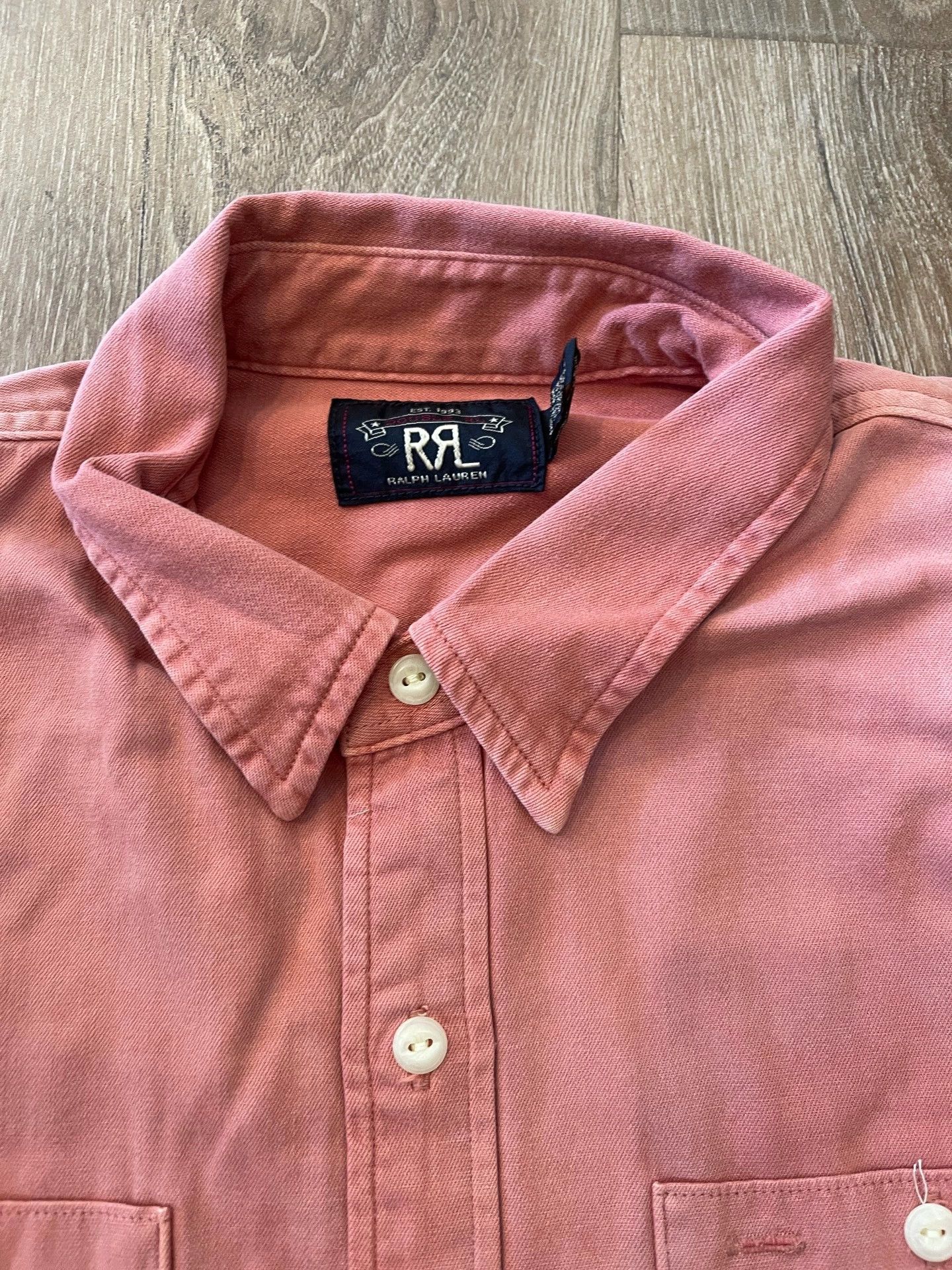 RRL Ralph Lauren RRL Garment Twill Work Shirt Red Washed XL 24AW Size US XL / EU 56 / 4 - 3 Thumbnail