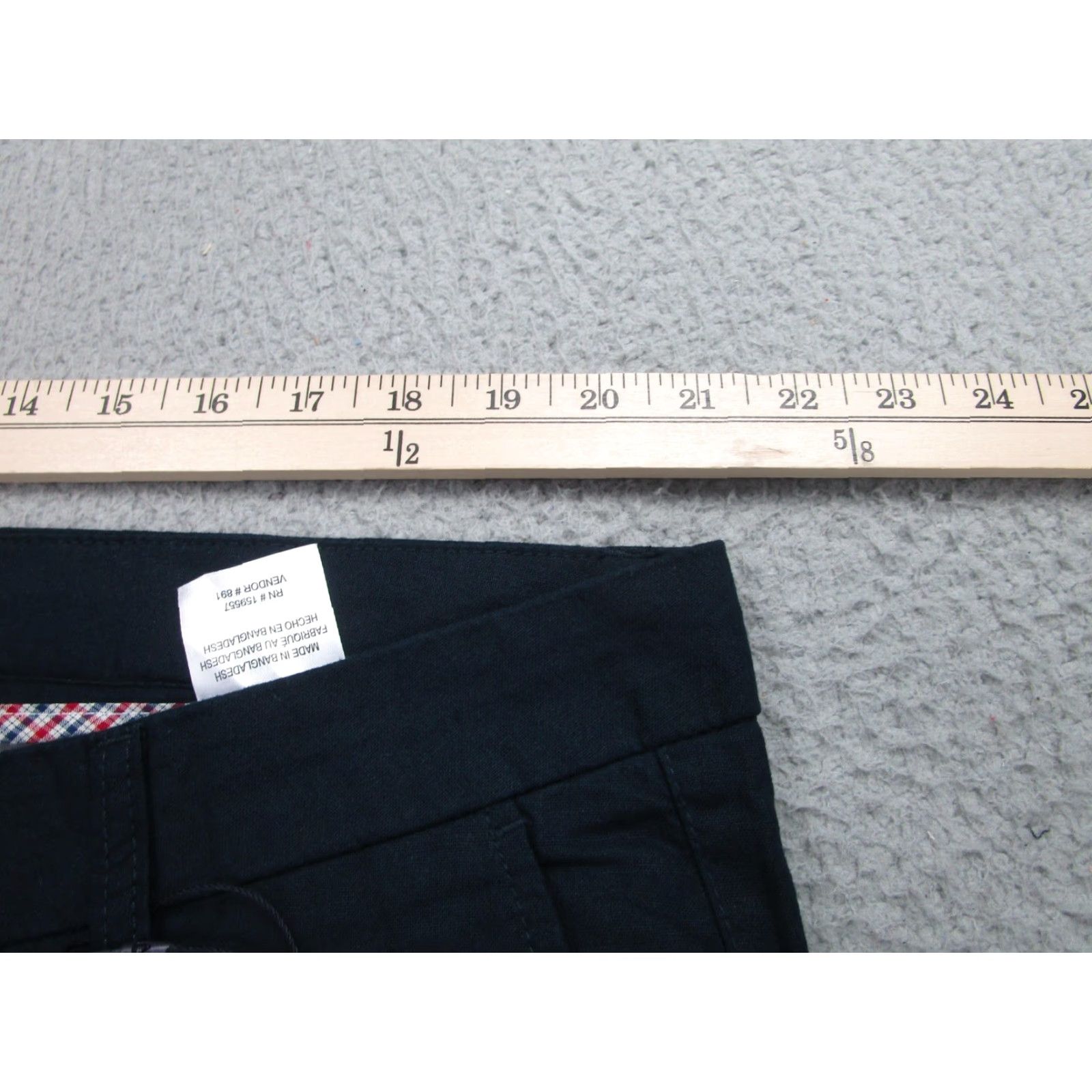 Ben Sherman Ben Sherman Pants Mens 40x30 Slim Fit Linen Cotton Chinos Midnight Navy BS13WB238 Size US 40 / EU 56 - 4 Thumbnail