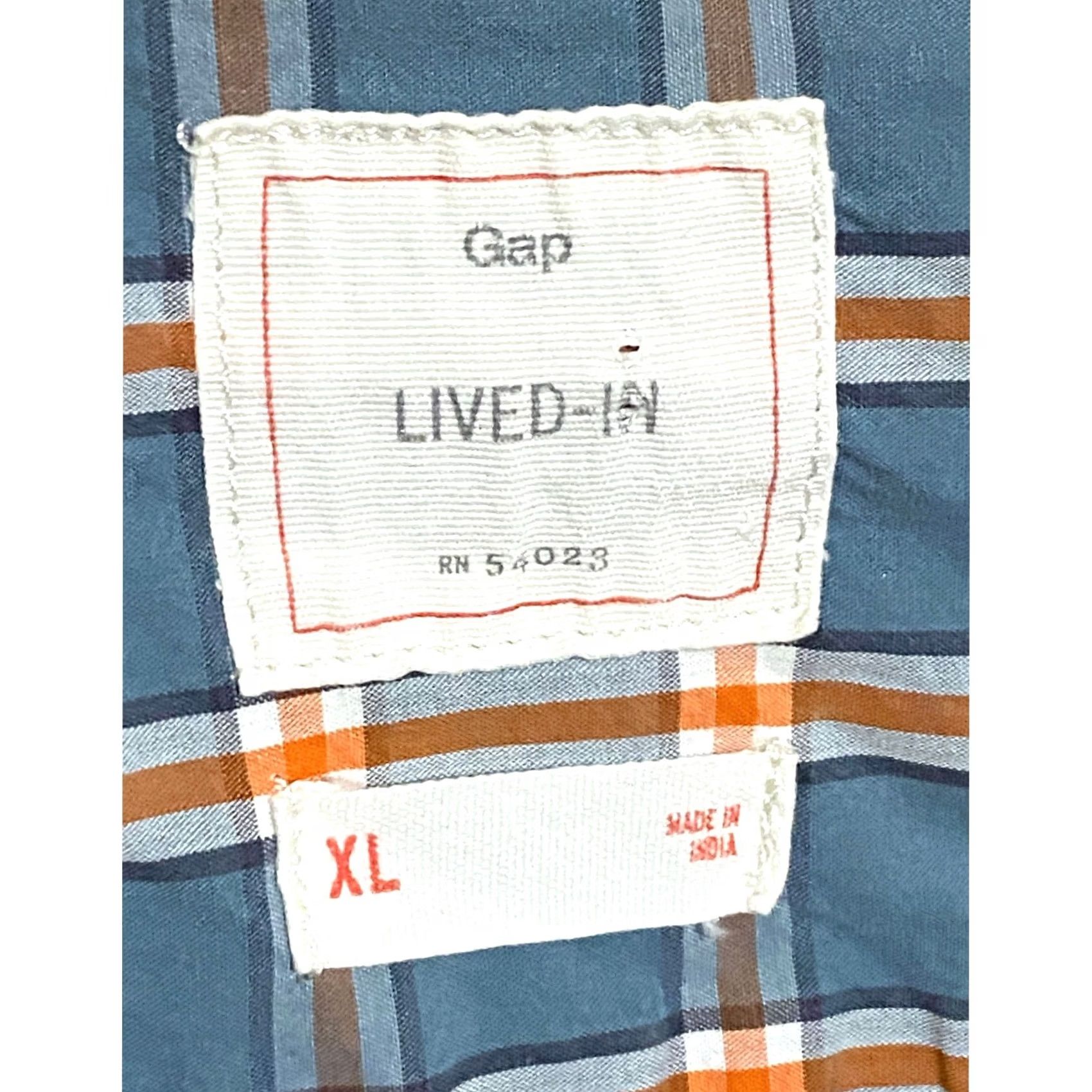 Gap Gap Plaid Button Front Shirt Mens XL Business Casual Classic Preppy Y2K Lived-In Size US XL / EU 56 / 4 - 6 Thumbnail