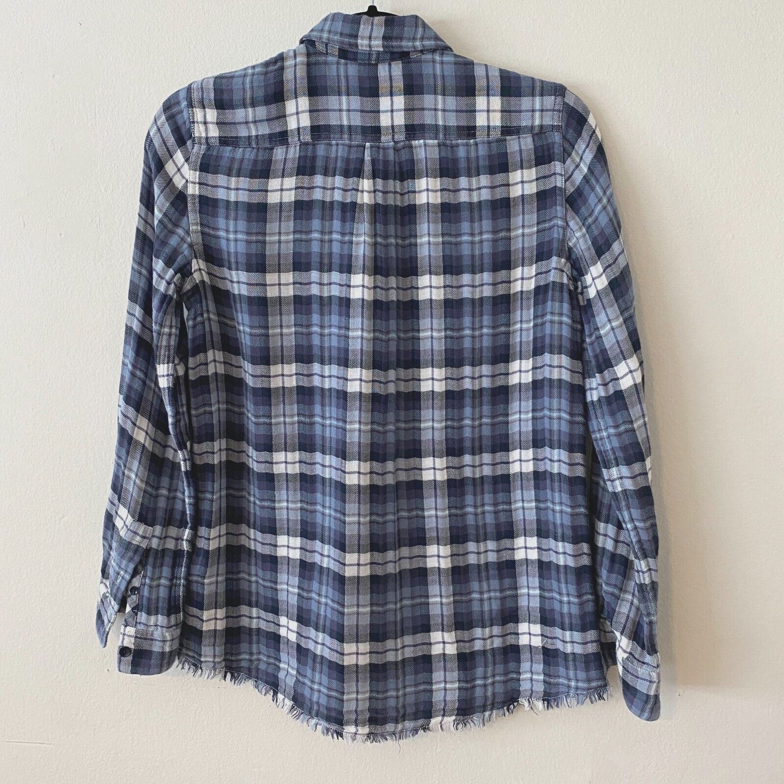 Other The Blue Shirt Shop Blue Plaid Button Down Long Sleeve Shirt Size XS / US 0-2 / IT 36-38 - 2 Thumbnail