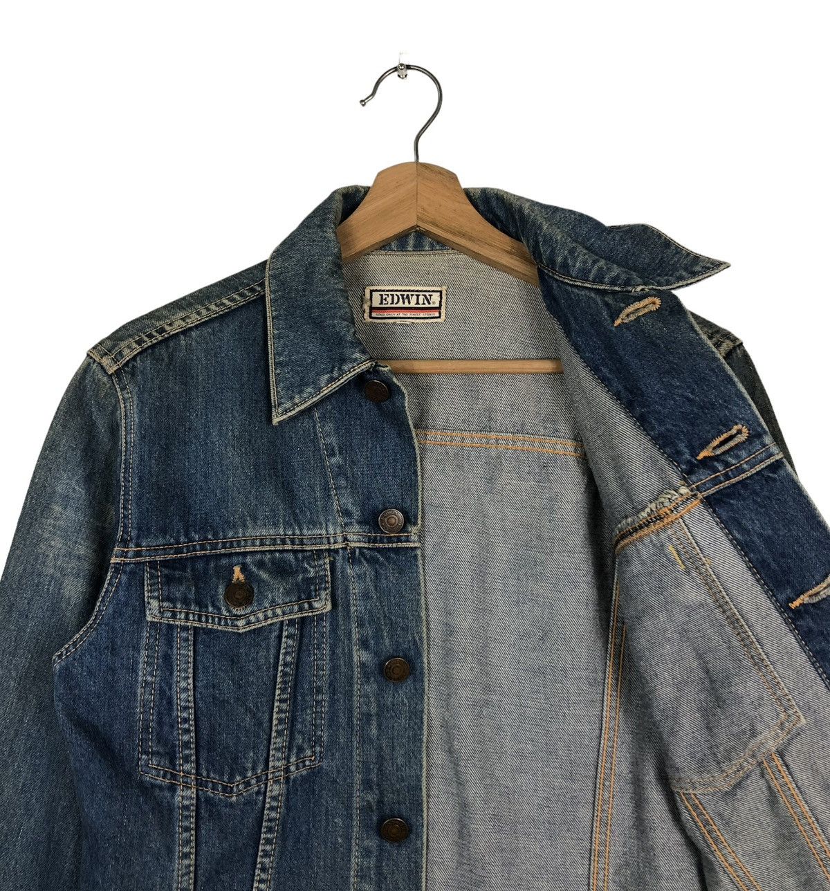 Japanese Brand 🔥VINTAGE CROPPED DENIM TRUCKER JACKET EDWI Size US M / EU 48-50 / 2 - 12 Thumbnail