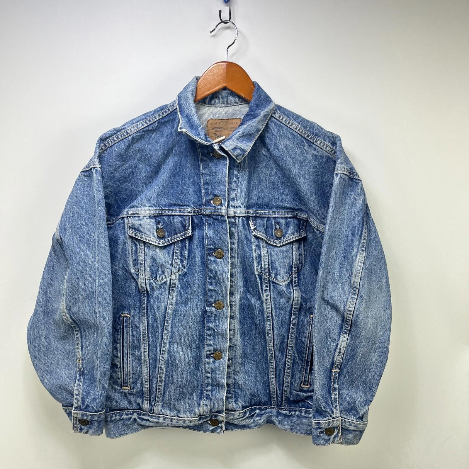 Levi's Vintage 80s Levis White Tab Denim Jacket Medium Trucker Size US M / EU 48-50 / 2 - 1 Thumbnail