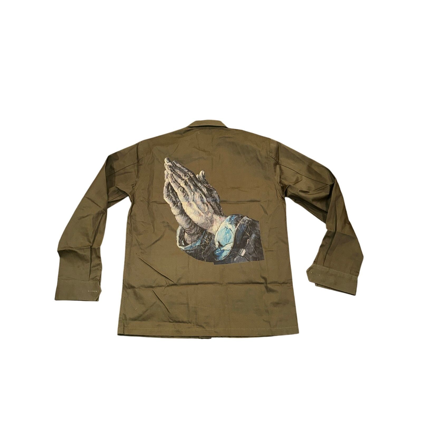 Japanese Brand × Kazuki Kuraishi Heather Grey Wall - Praying Hands Military Jacket - Sz Small Size US S / EU 44-46 / 1 - 1 Thumbnail