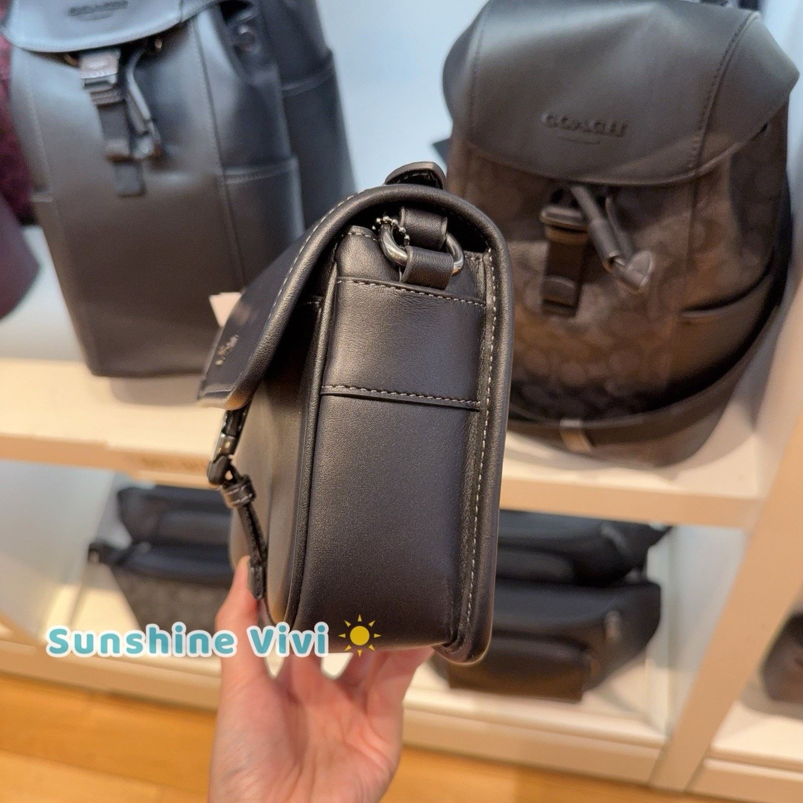 Coach NWT COACH Racer Crossbody Bag CBG12 leather/Gunmetal/Black Size ONE SIZE - 3 Thumbnail
