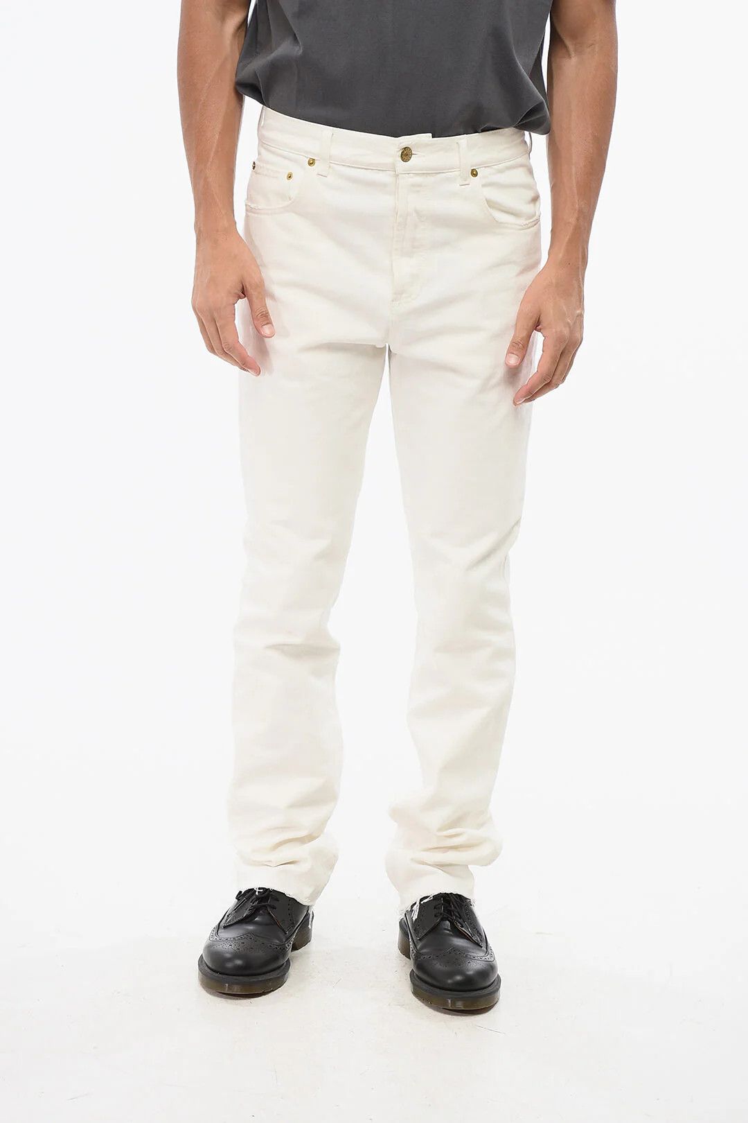 Gucci og1mm0426 Solid-Color Jeans in White Size US 30 / EU 46 - 1 Thumbnail