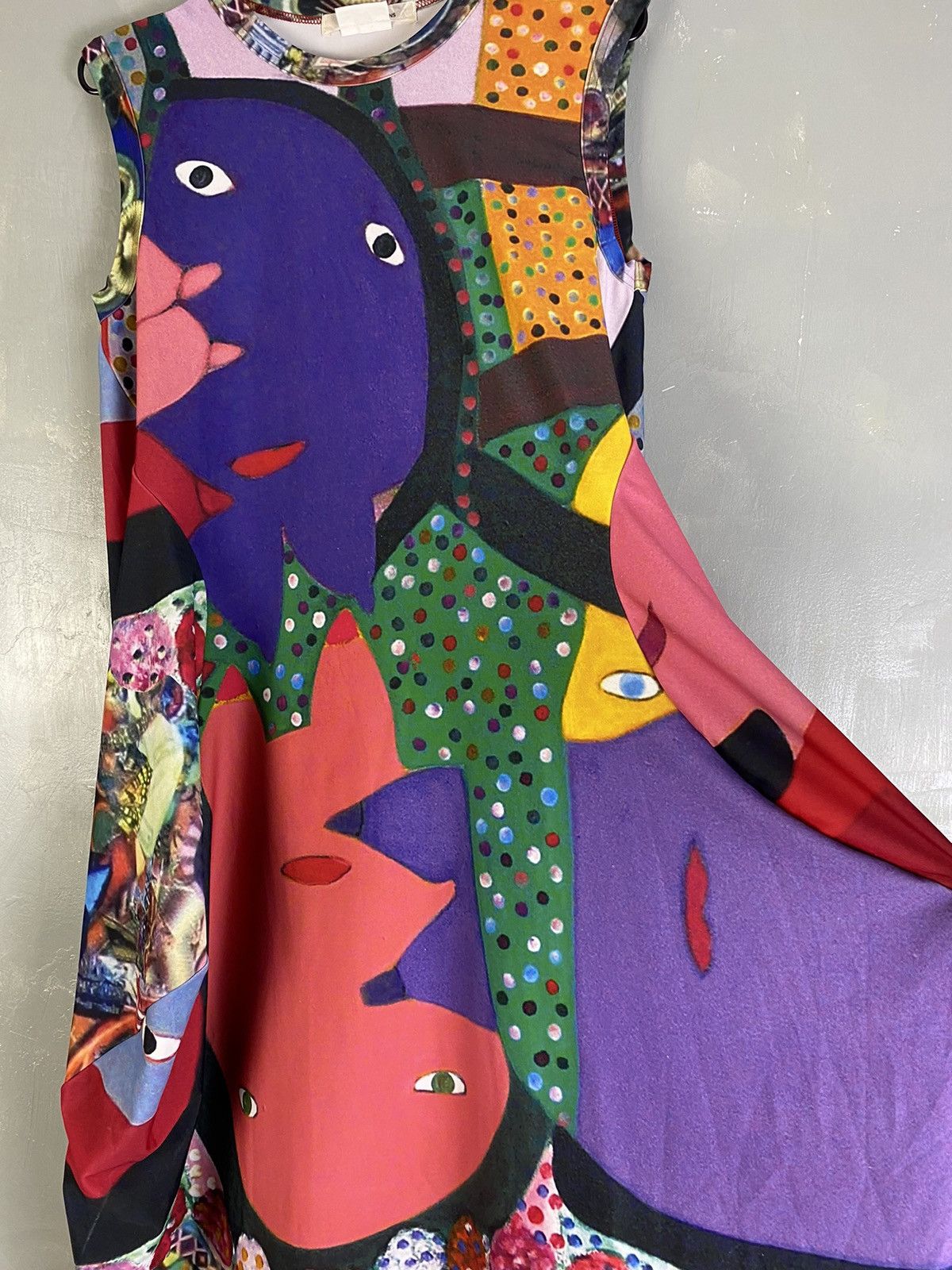 Comme des Garcons CDG SS18 “Artwork by Serge Vollin” Printed Dress Size S / US 4 / IT 40 - 7 Thumbnail