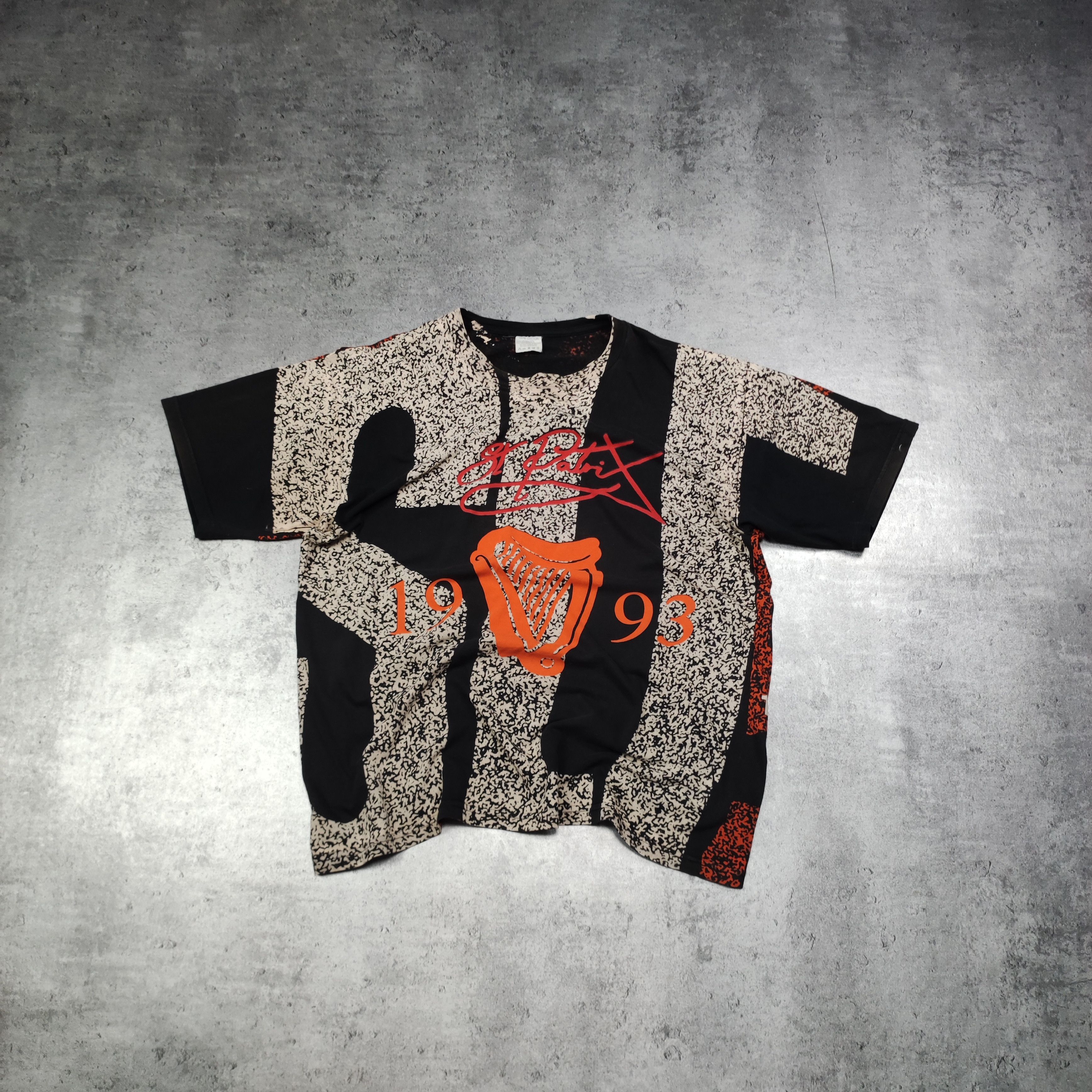 RARE St Patrix Rock Band Full Print 1993 Merch Promo Tee