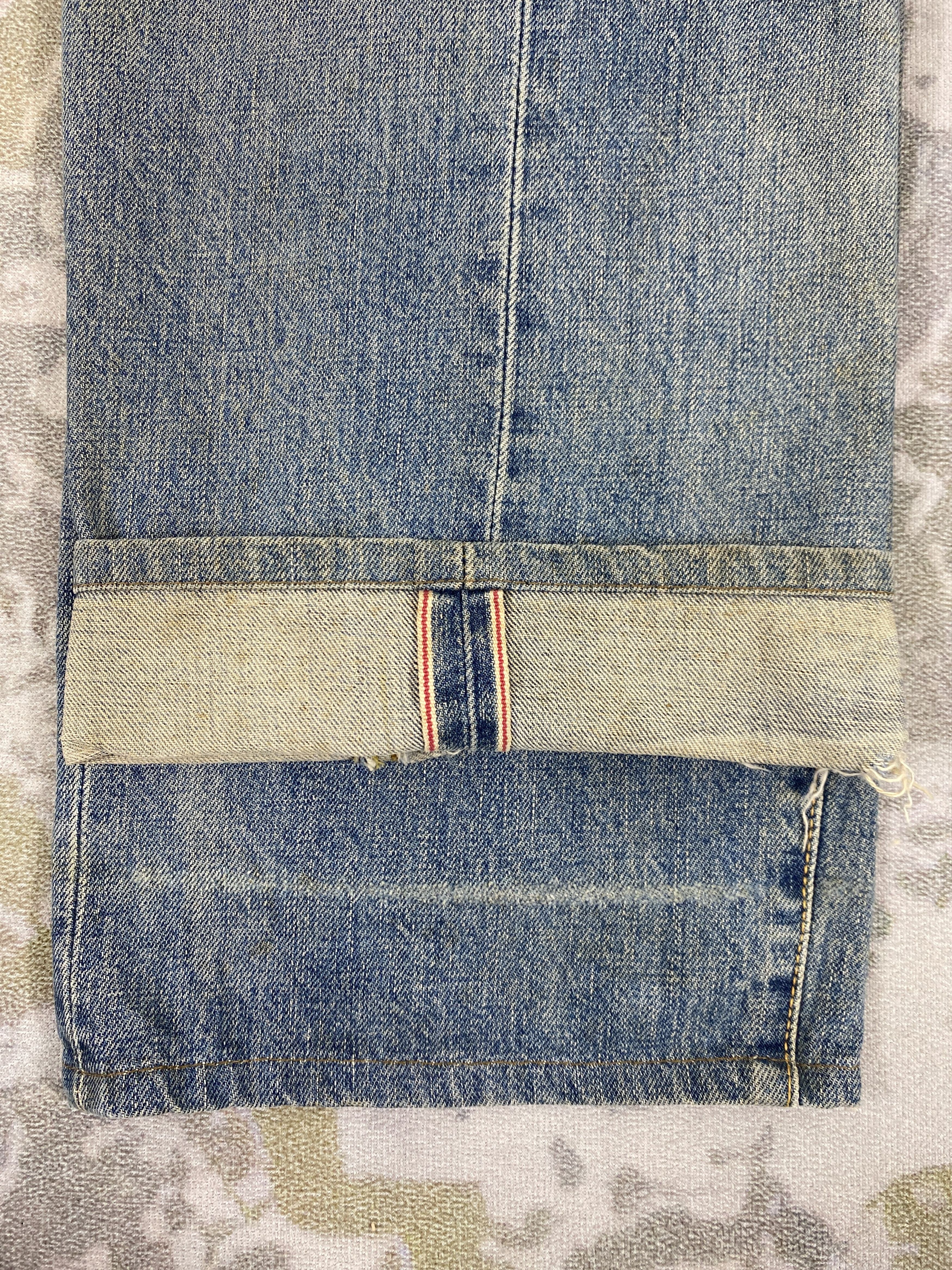 Edwin EDWIN 505X SELVEDGE FADED & RUSTY DISTRESSED DENIM-JN3565 Size US 32 / EU 48 - 13 Thumbnail