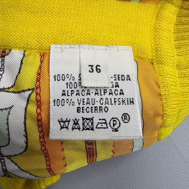 Hermes Hermes Yellow Alpaca Wool Cardigan Size XS / US 0-2 / IT 36-38 - 6 Thumbnail