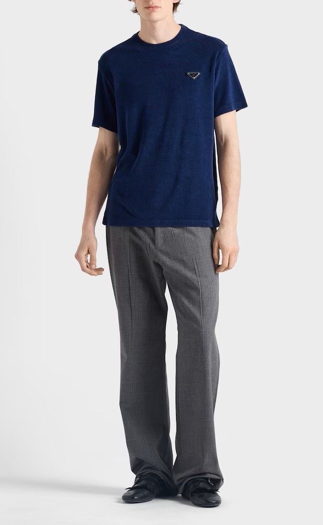 Prada Prada Terry Navy Tee Size US S / EU 44-46 / 1 - 1 Thumbnail