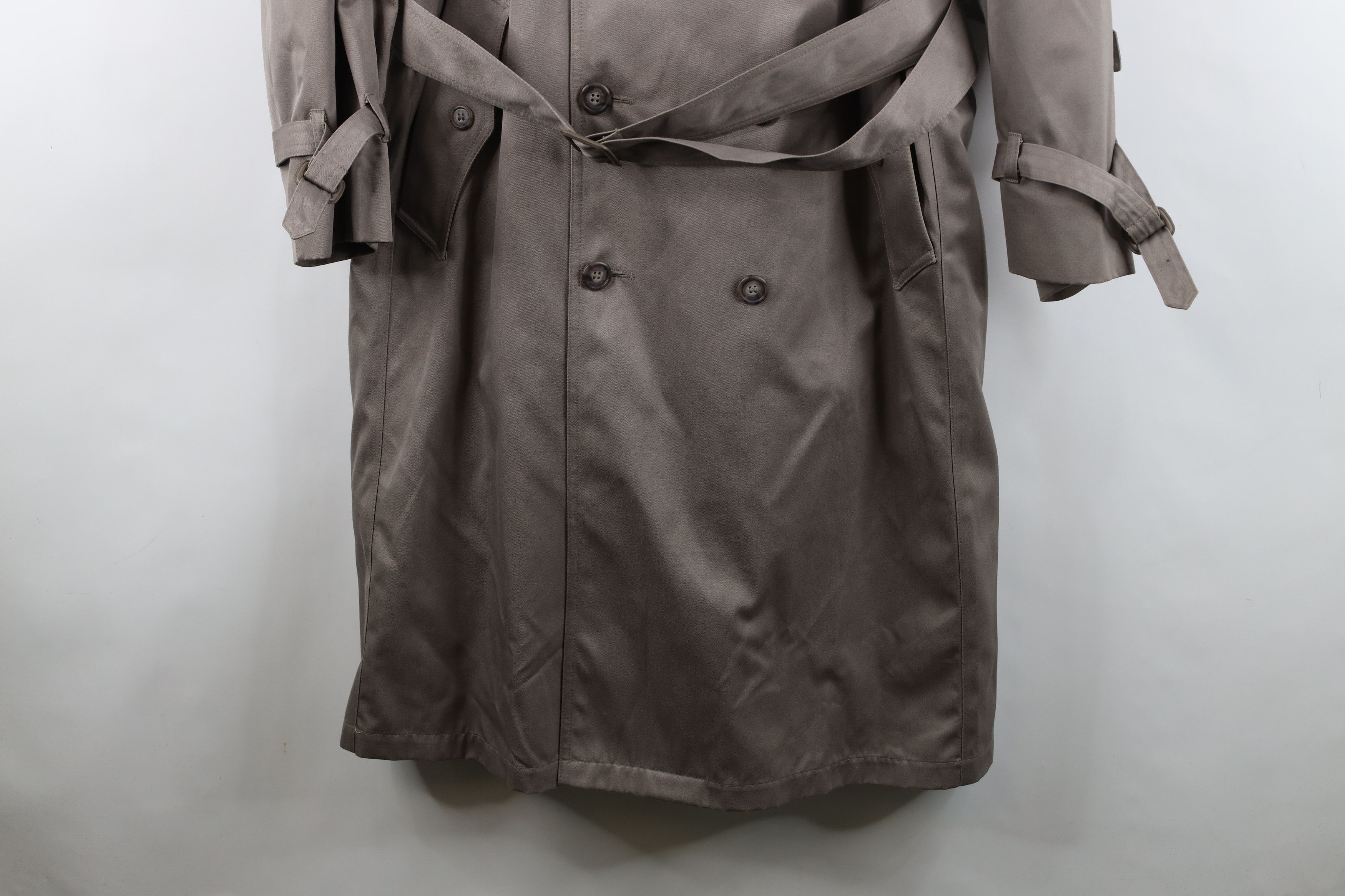 Vintage Vintage 90s Streetwear Belted Trench Coat Rain Jacket Gray Size US XL / EU 56 / 4 - 3 Thumbnail