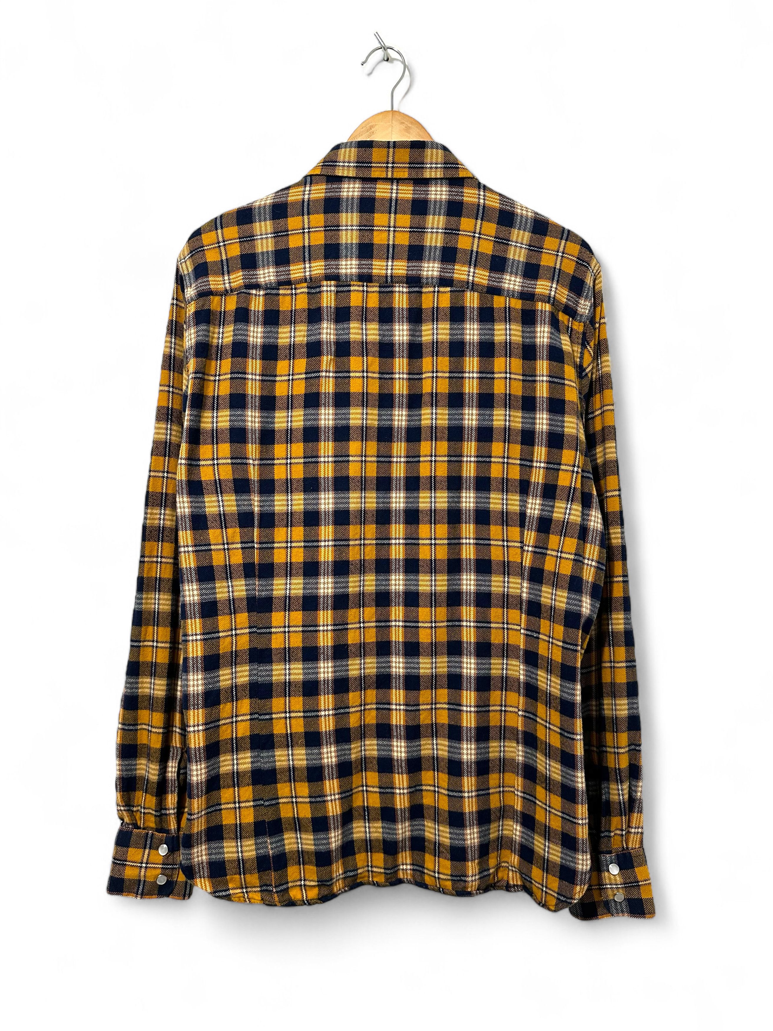 Emmett × Flannel Men's Emett Check Plaid Flannel Shirt XL Slim Fit Size US XL / EU 56 / 4 - 4 Thumbnail