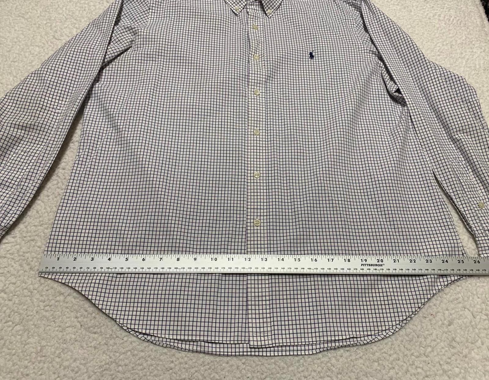 Polo Ralph Lauren Ralph Lauren Men's XL White Grid Button-Down Shirt Size US XL / EU 56 / 4 - 7 Thumbnail
