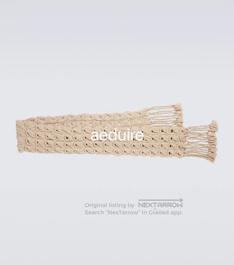 Dries Van Noten Dries Van Noten Off-White Knitted Scarf Size ONE SIZE - 4 Thumbnail