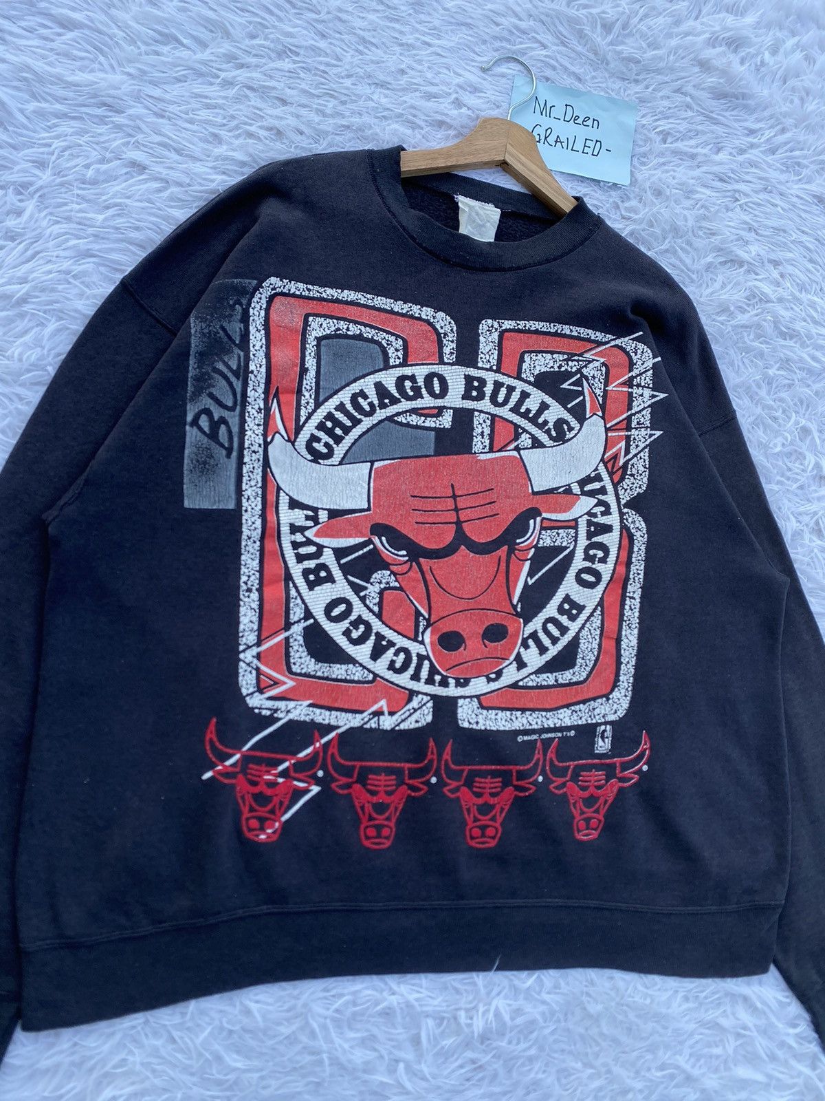 NBA Rare Vintage 90s Chicago Bulls Sweater Size US M / EU 48-50 / 2 - 5 Thumbnail
