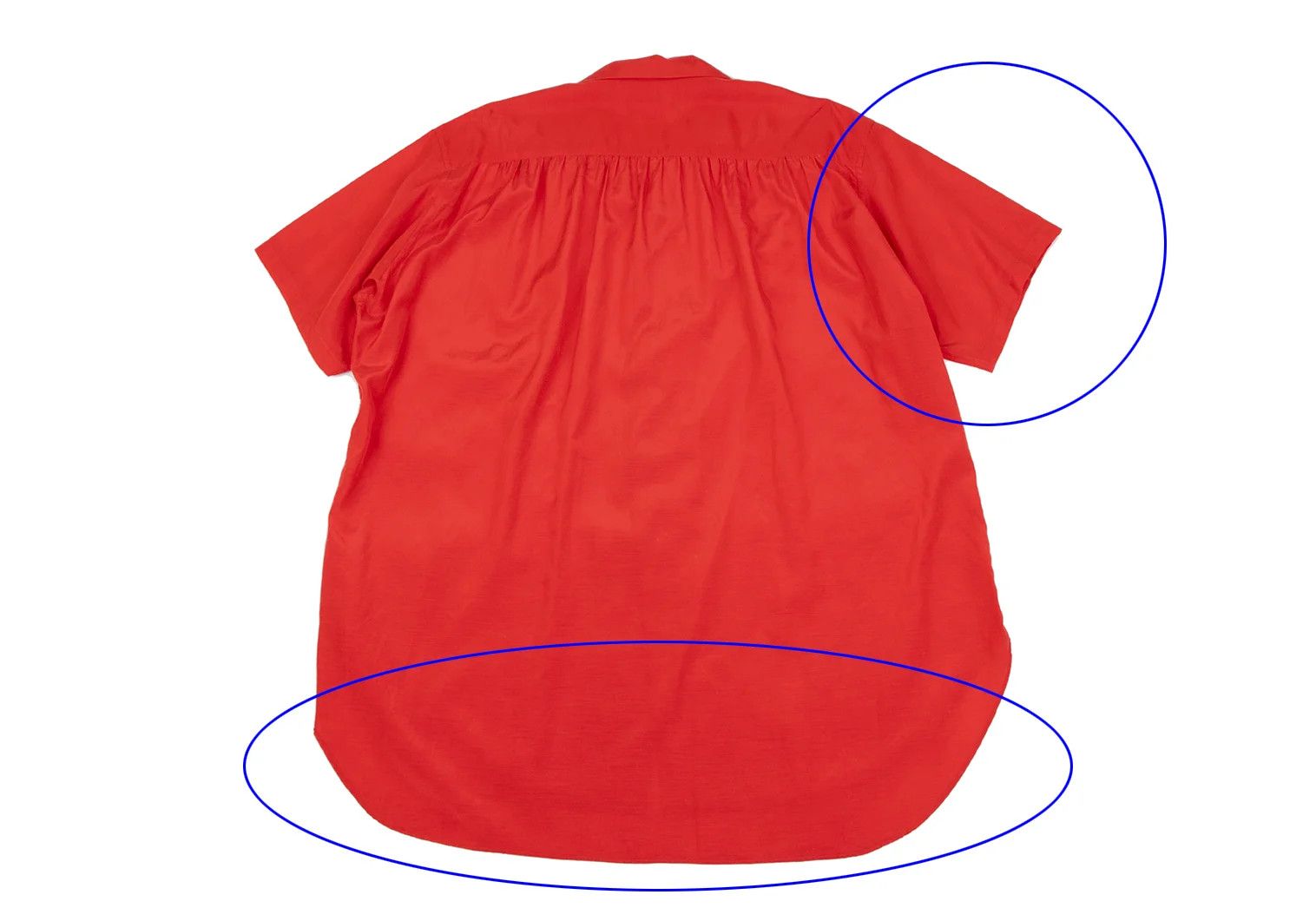 Yohji Yamamoto Yohji Yamamoto Gathered Open Collar Shirt Red Size US M / EU 48-50 / 2 - 11 Thumbnail
