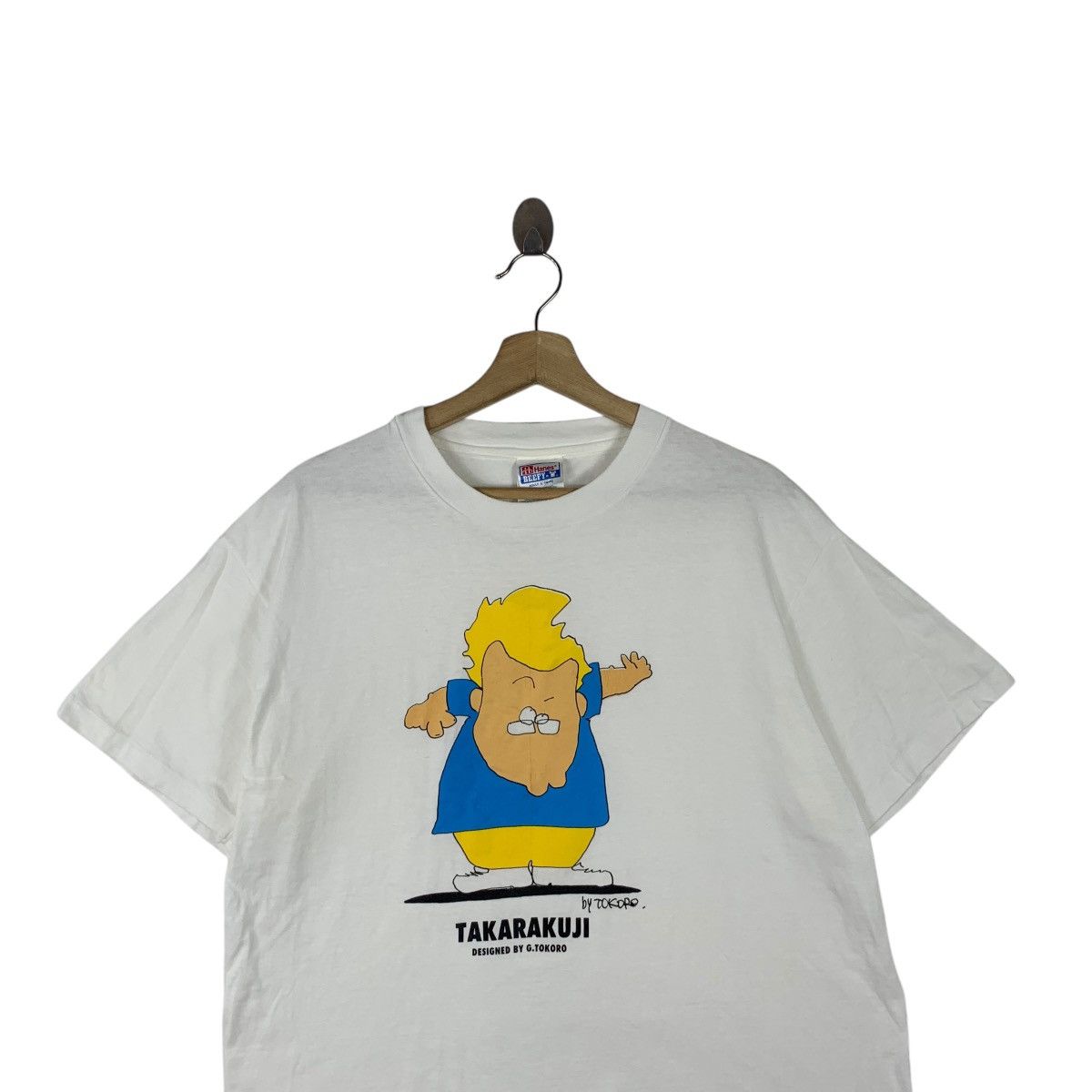 Vintage Vintage 90’ TAKARUJI LOTTERY G. TOKORO Illustration Tee Size US L / EU 52-54 / 3 - 2 Thumbnail