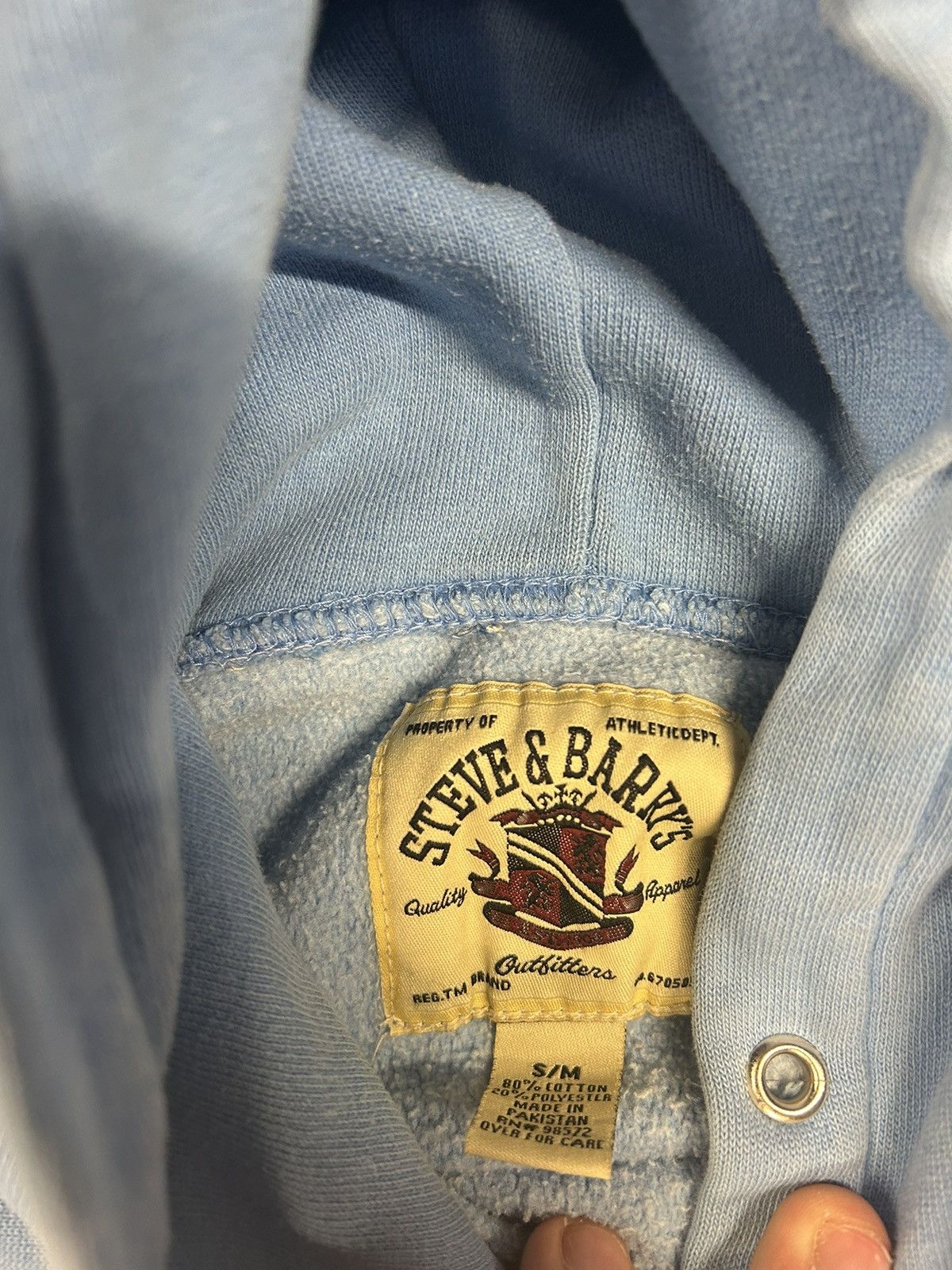 Vintage Crazy Vintage 90s Baby Blue Michigan University Hoodie Size US S / EU 44-46 / 1 - 3 Thumbnail