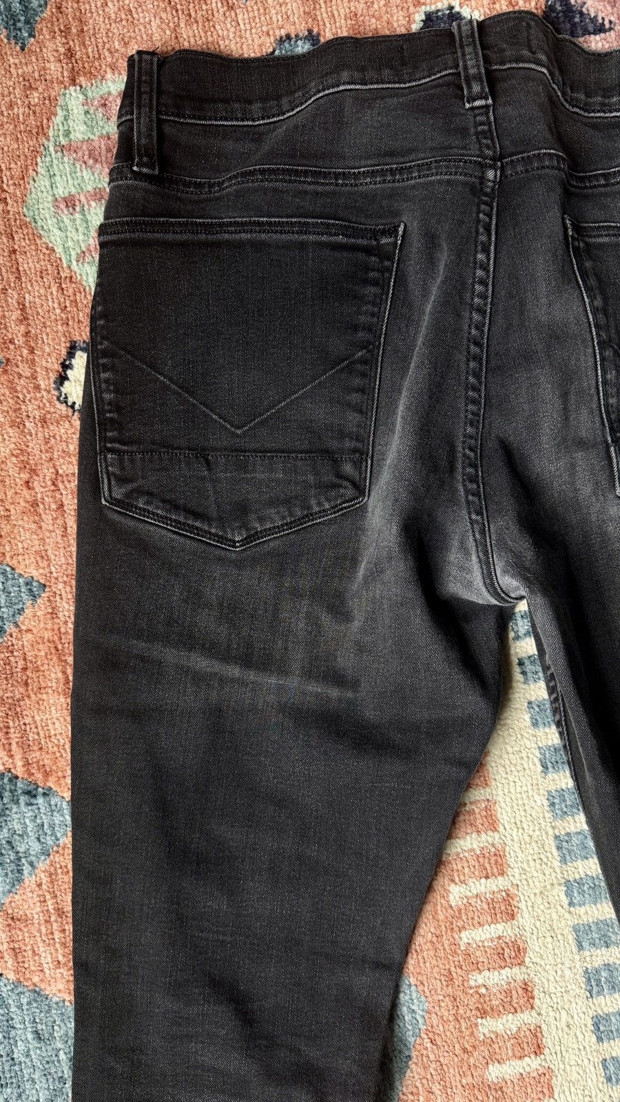 Hudson Ripped Zack Skinny Jeans (Black) Size US 31 - 6 Thumbnail