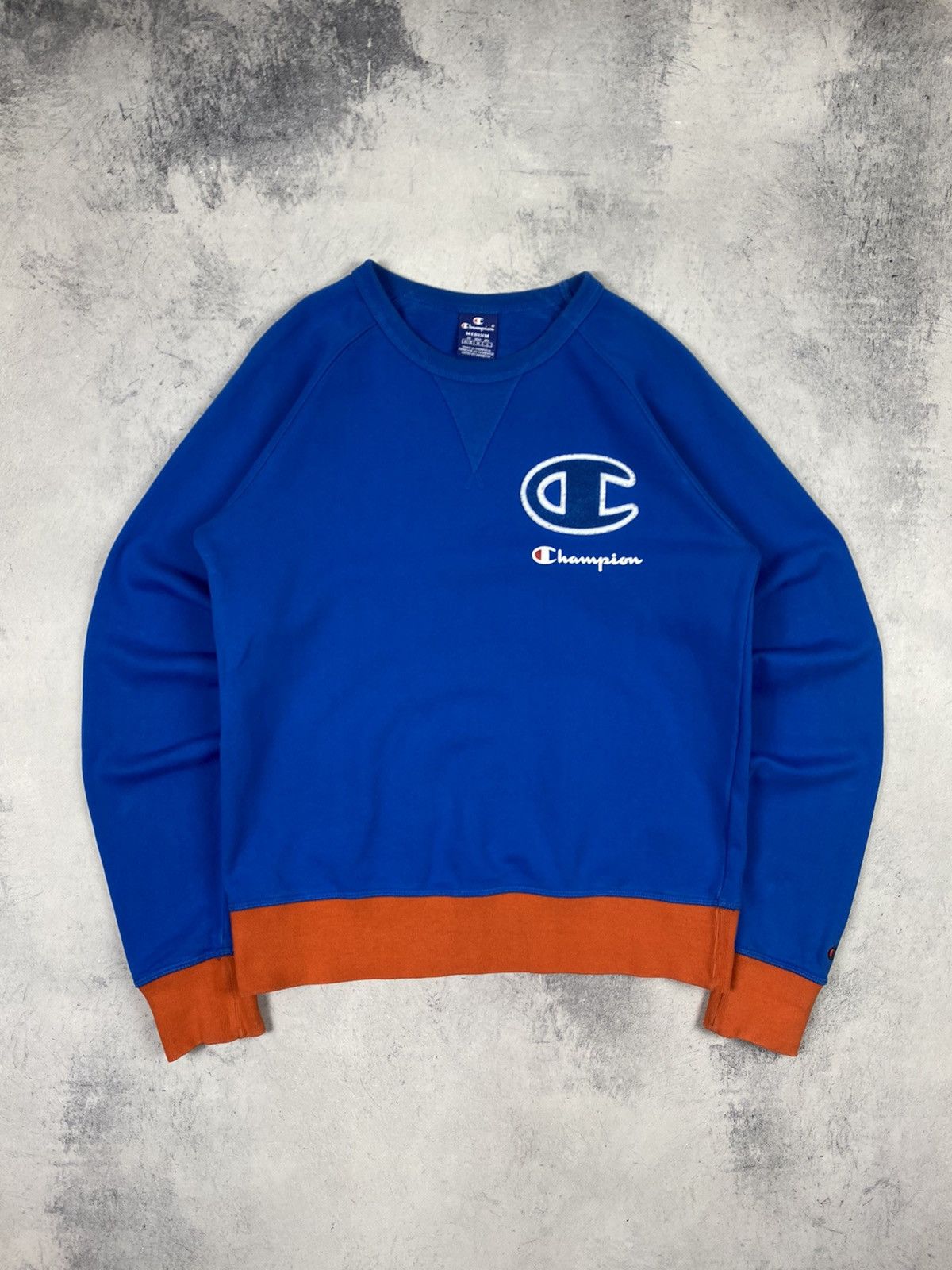 Champion Champion Embroidered Logo Blue Sweatshirt Jumper Size M Size US M / EU 48-50 / 2 - 2 Thumbnail