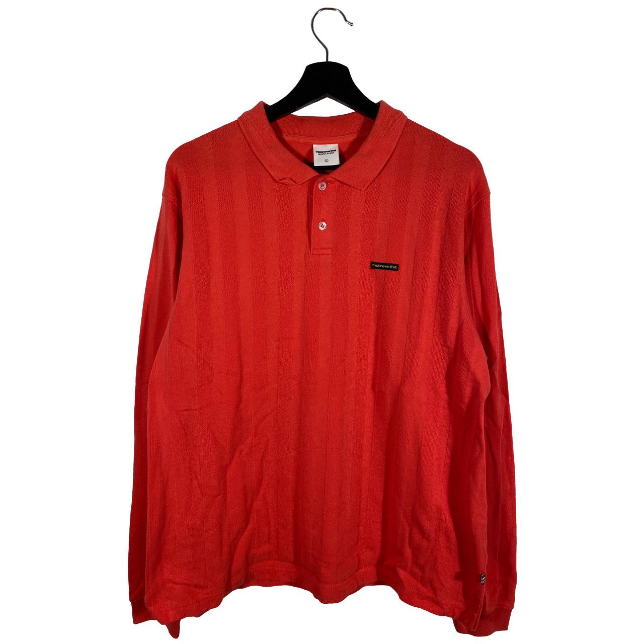 thisisneverthat Thisisneverthat Jaquard Jersey L/S polo red Size US L / EU 52-54 / 3 - 1 Thumbnail