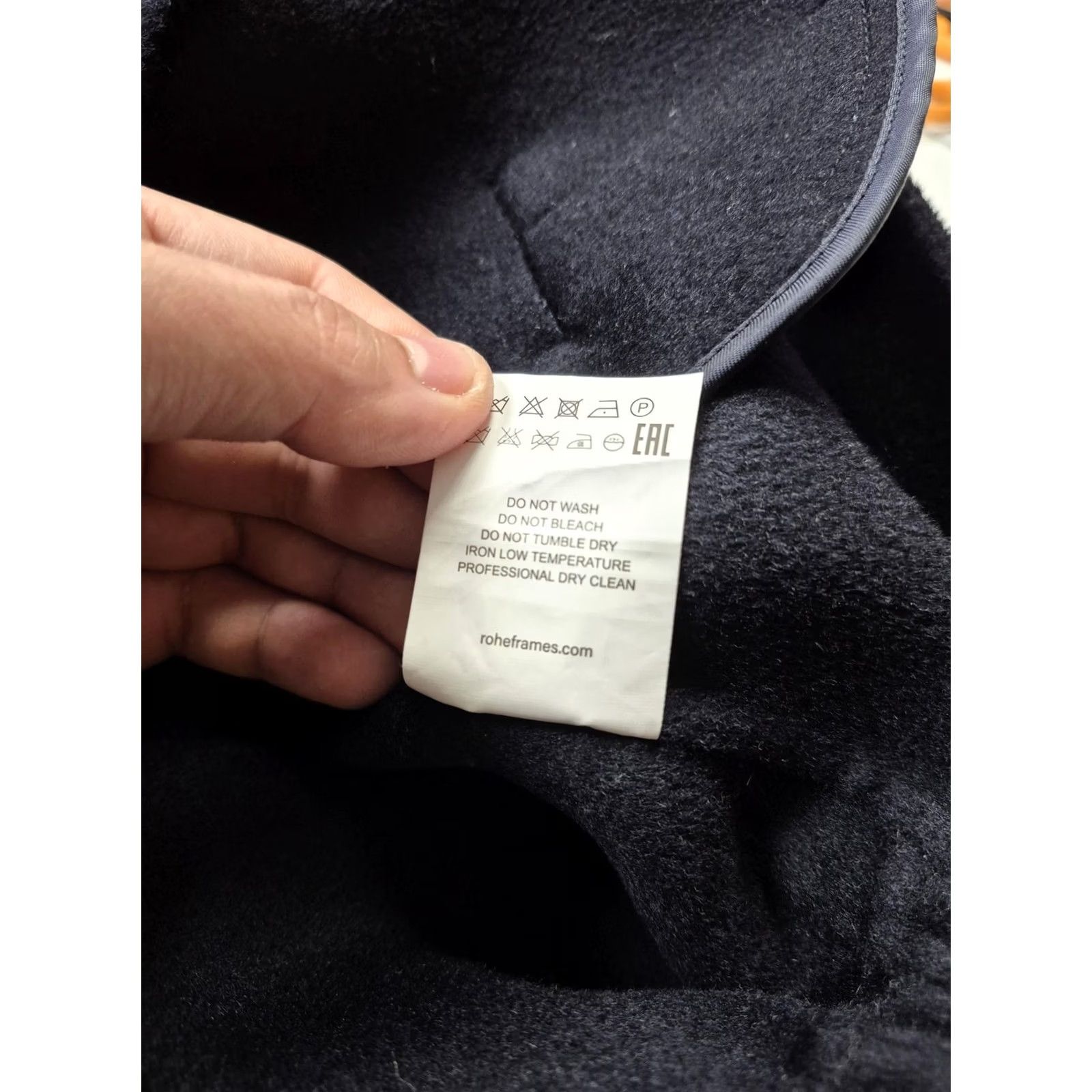 Vintage ROHE Jacket Mens 54 Blue Wool Bomber Full Zip Elastic Hem Unlined Collared Size US L / EU 52-54 / 3 - 7 Thumbnail