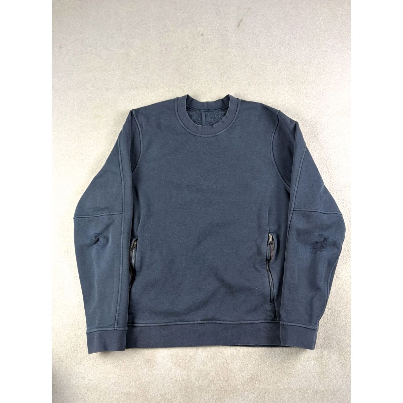 Lululemon Lululemon Sweatshirt Crew Neck Pullover Mens M Blue Cotton Blend Logo Pocket School/Performance Gym Size US M / EU 48-50 / 2 - 2 Thumbnail