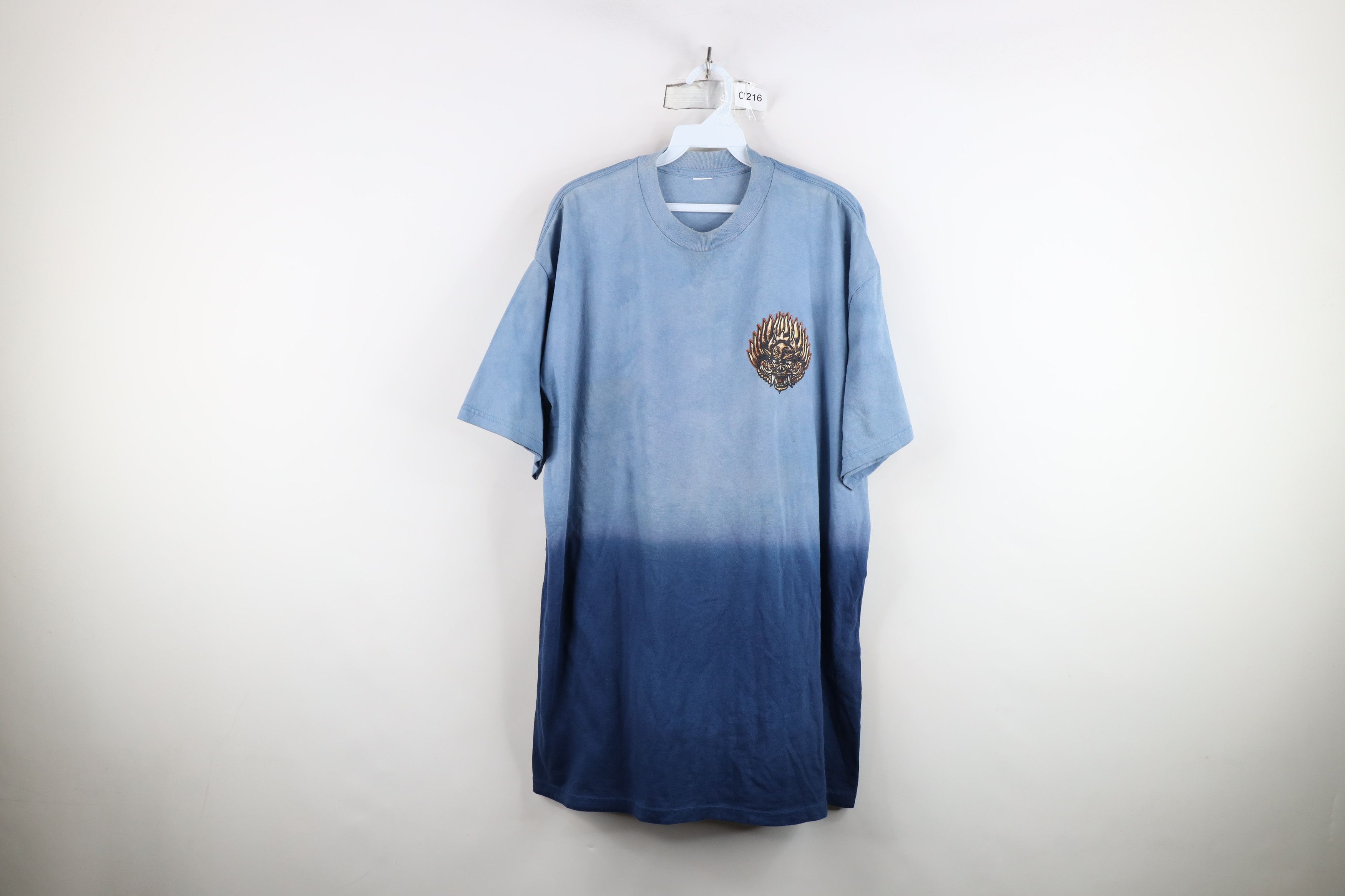 Vintage Vintage 90s Streetwear Dragon Acid Wash Surfing T-Shirt Size US XL / EU 56 / 4 - 1 Thumbnail