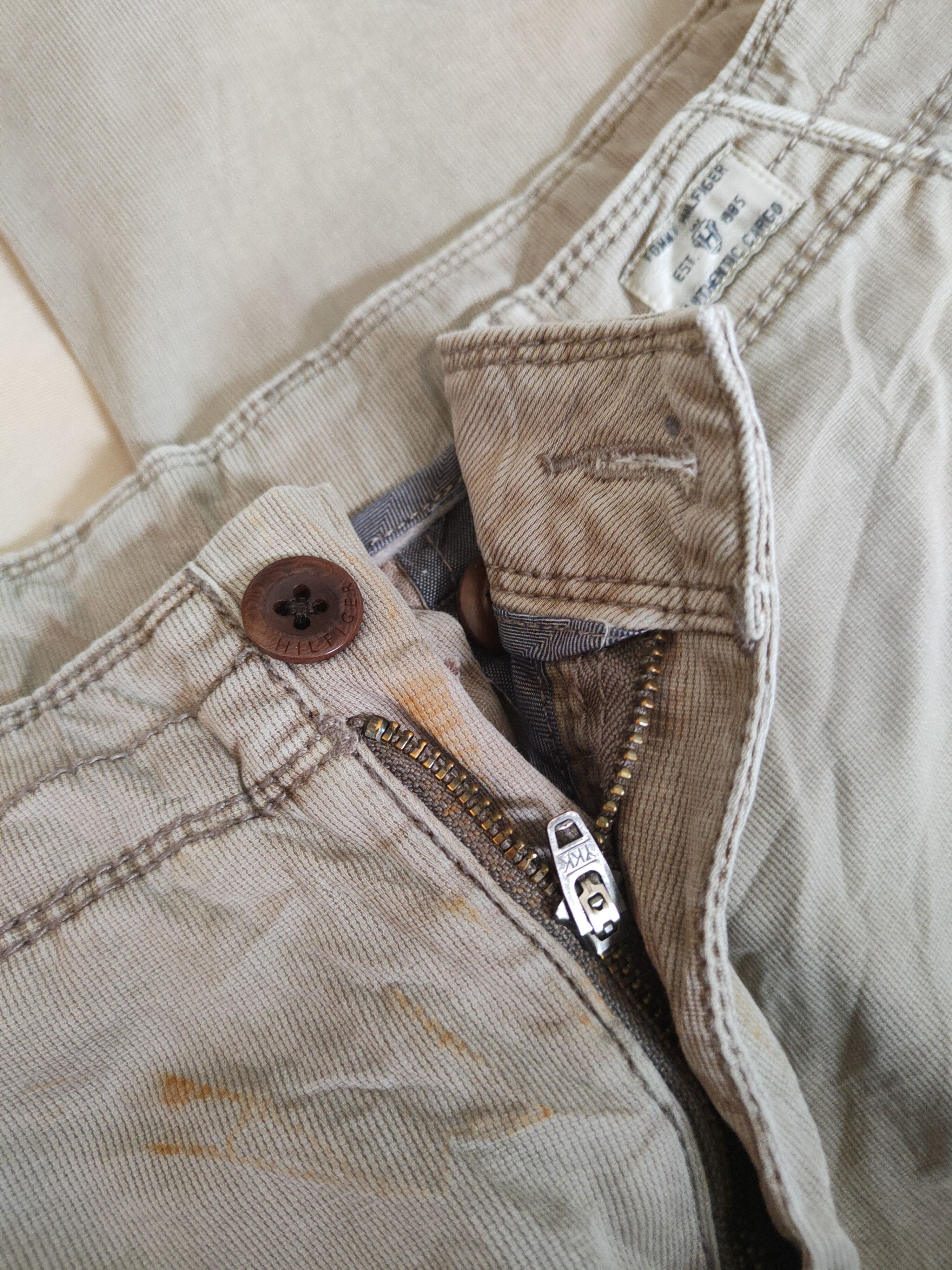 Japanese Brand Tommy Hilfiger Beige Faded Multipocket Cargo Pants #S1326 Size US 34 / EU 50 - 14 Thumbnail