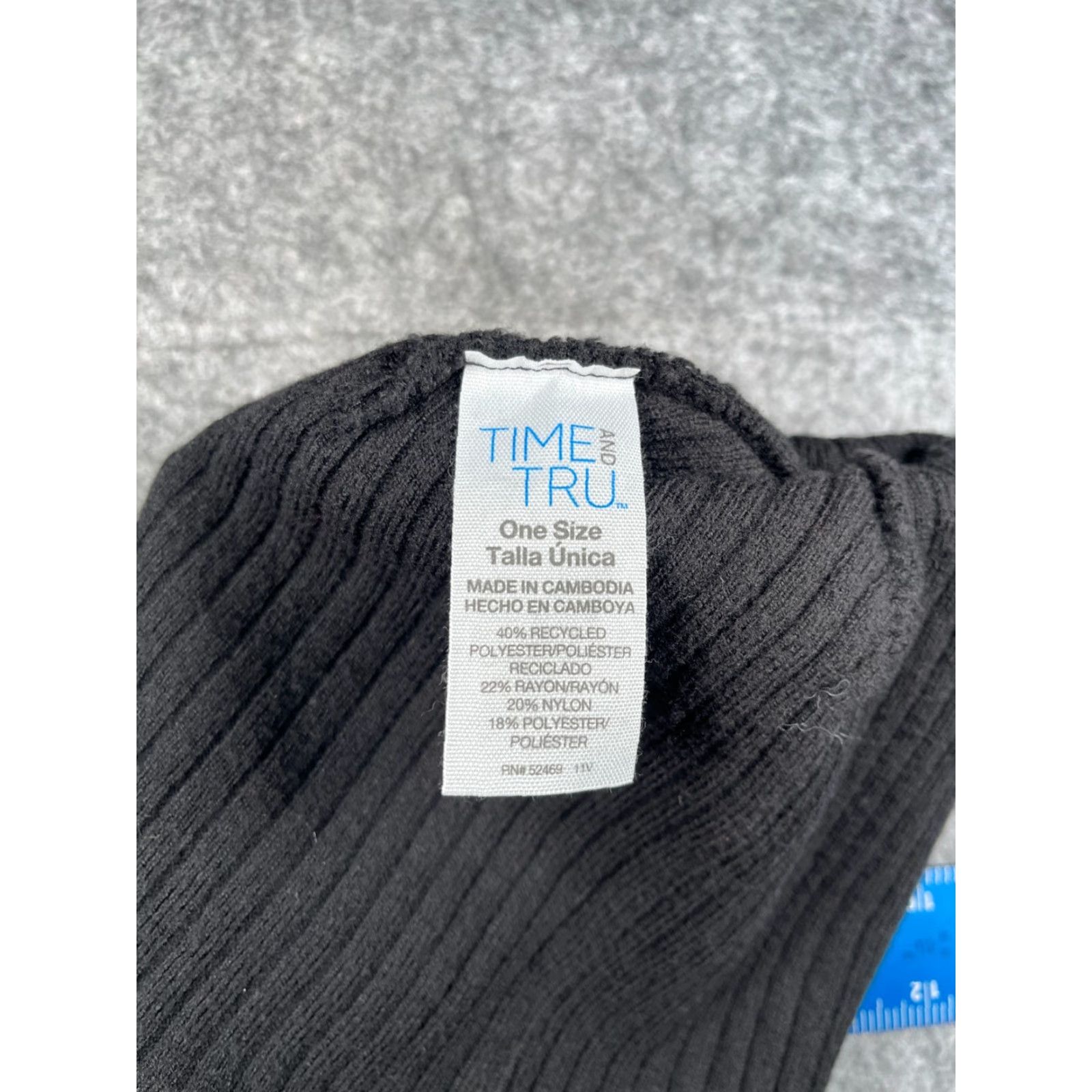 Vintage Time And Tru Beanie Womens One Size Black Knit Polyester Blend Ski NEW Size ONE SIZE - 7 Thumbnail
