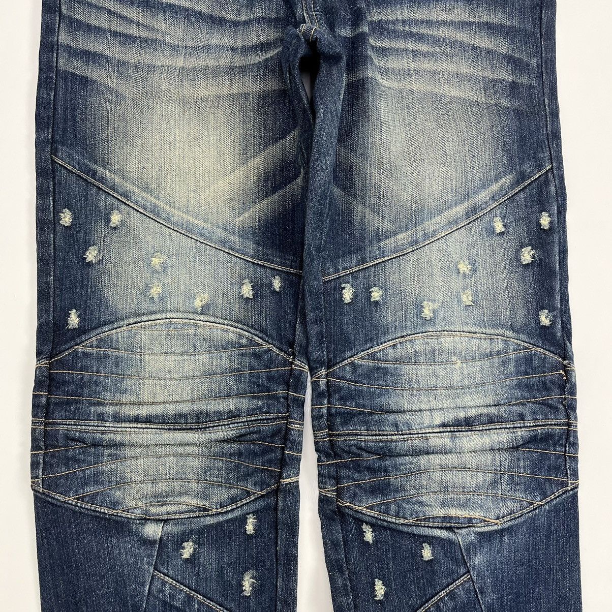 Hysteric Glamour × Japanese Brand × PPFM 2000s PPFM Bikers Multi Zipper Distressed Denim Jeans Size US 34 / EU 50 - 6 Thumbnail