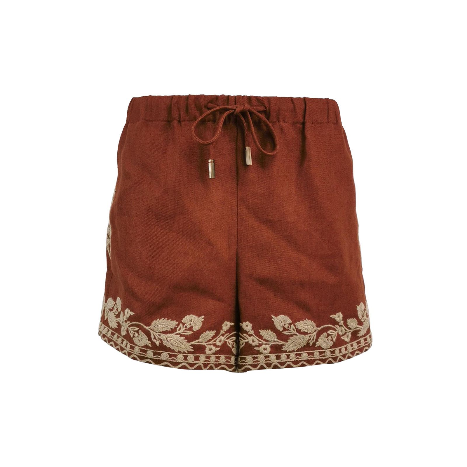 Loro Piana Loro Piana Embroidered Linen Shorts Size 42 Size 28" / US 6 / IT 42 - 1 Thumbnail