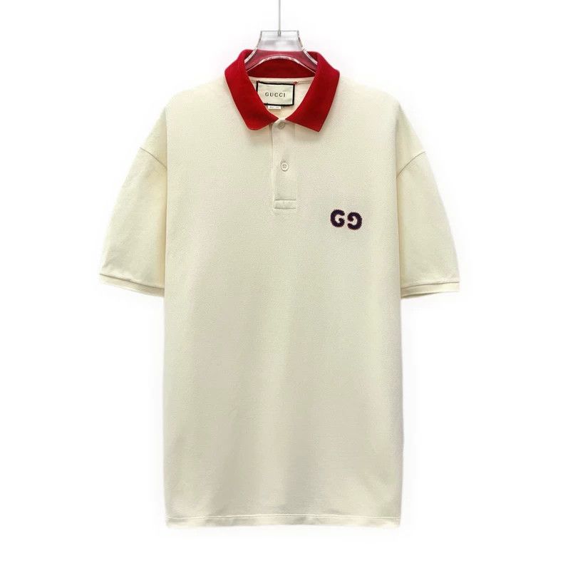 Gucci Gucci Beige logo embroidered lapel short-sleeved Polo shirt Size US L / EU 52-54 / 3 - 1 Thumbnail
