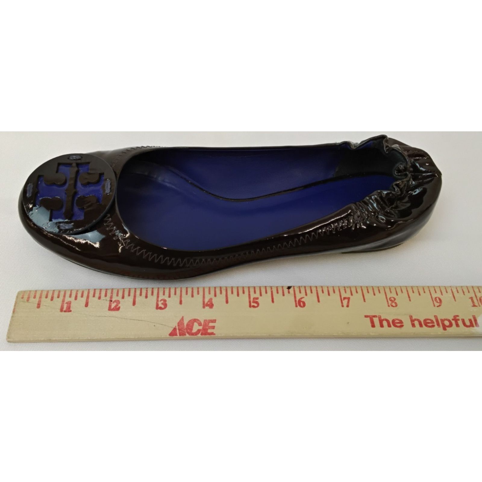 Tory Burch Tory Burch Reva Ballet Flats Women's 6.5M Brown Patent Size US 6.5 / IT 36.5 - 10 Thumbnail