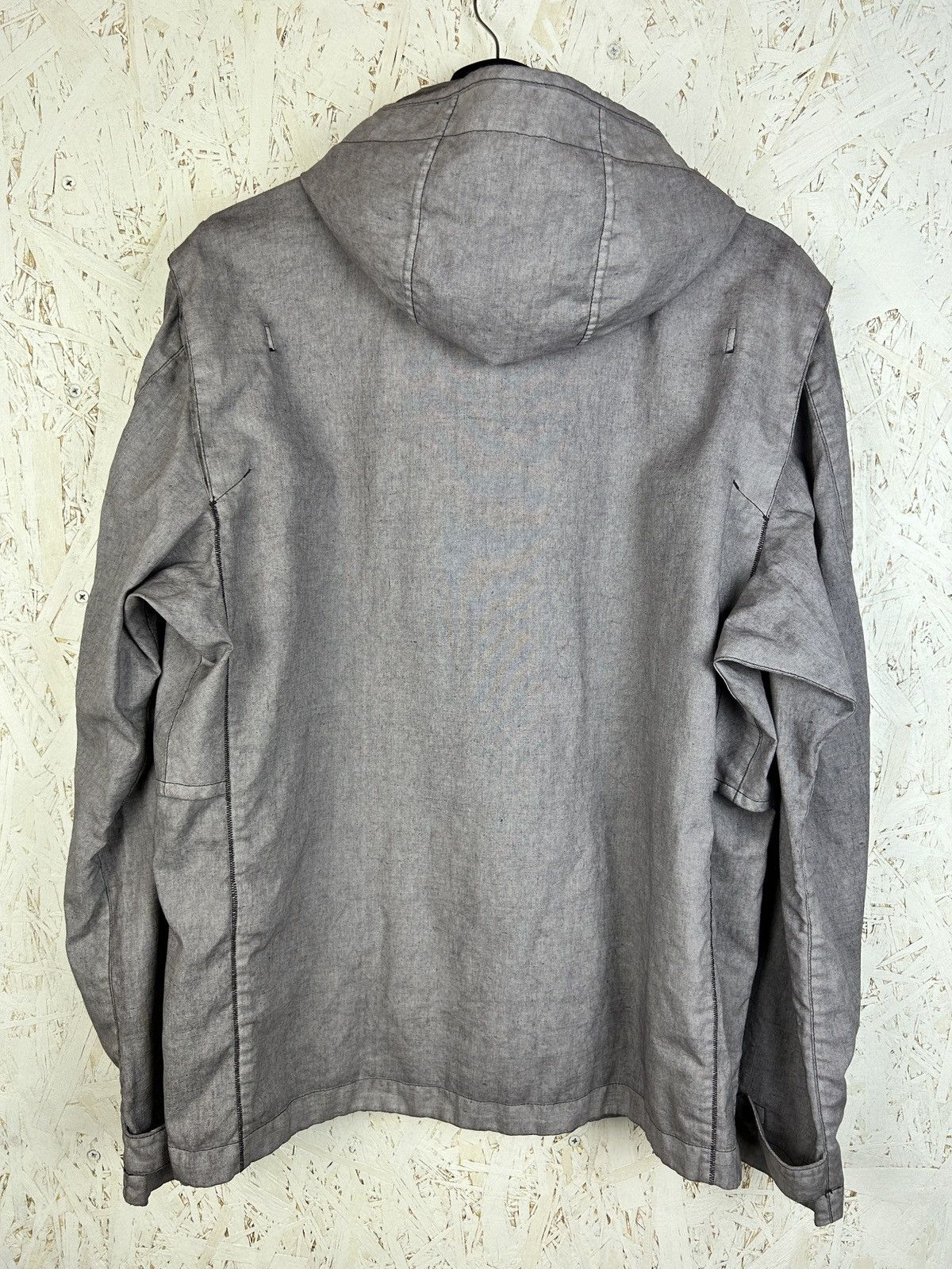 Stone Island Stone Island Lino Resinato-TC Hooded Jacket Grey Size L Size US L / EU 52-54 / 3 - 9 Thumbnail