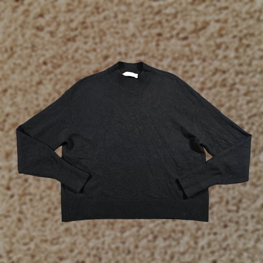 Everlane Everlane Sweater Womens Size Small Black Cashmere High Neck Long Sleeve Capsule Regular Knit Lightweight Pullover Fall Winter Mens Women Girls Boys Size S / US 4 / IT 40 - 1 Thumbnail