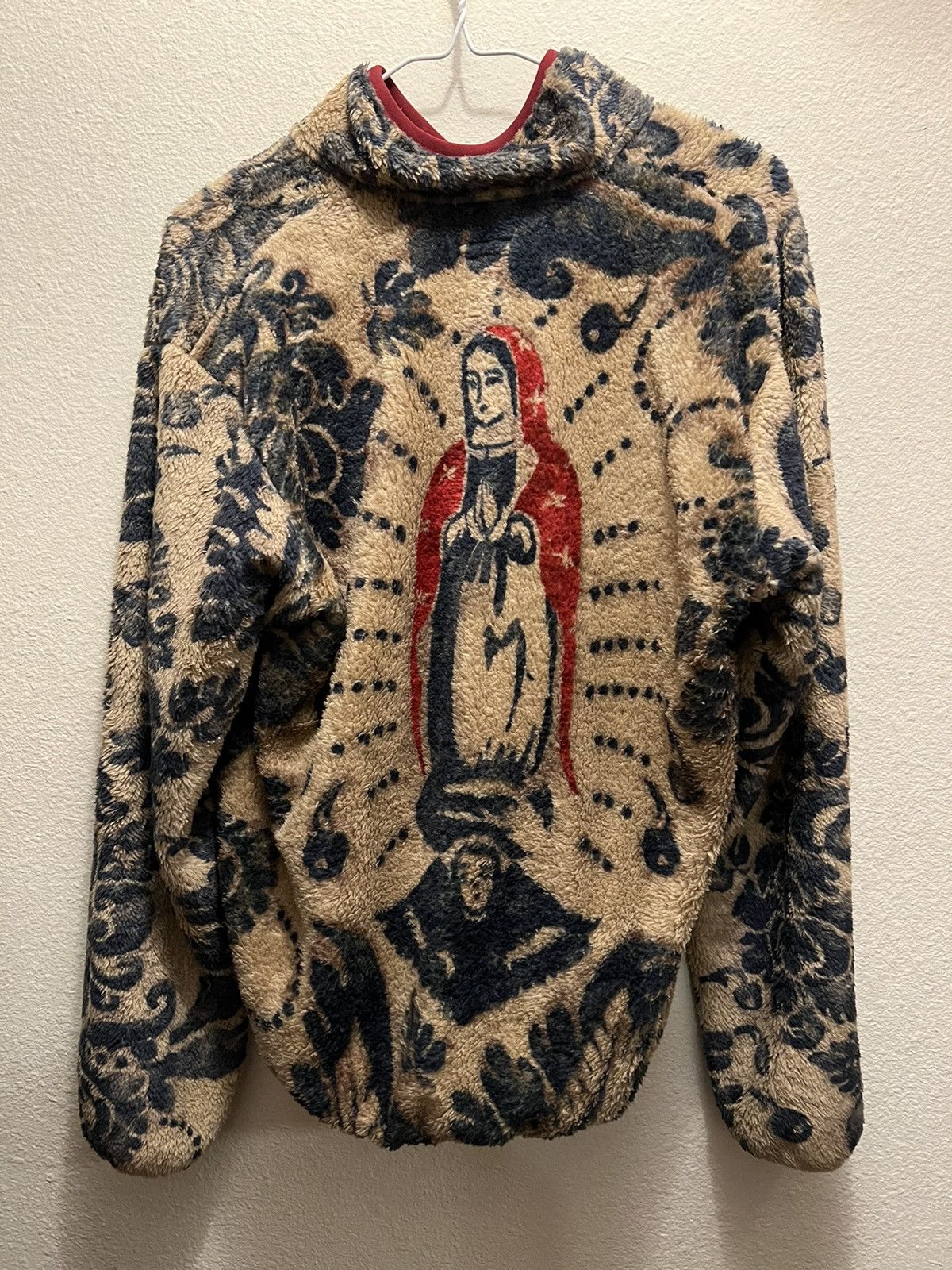 image of Kapital Damask Fleece Pullover in Beige, Men's (Size Small)