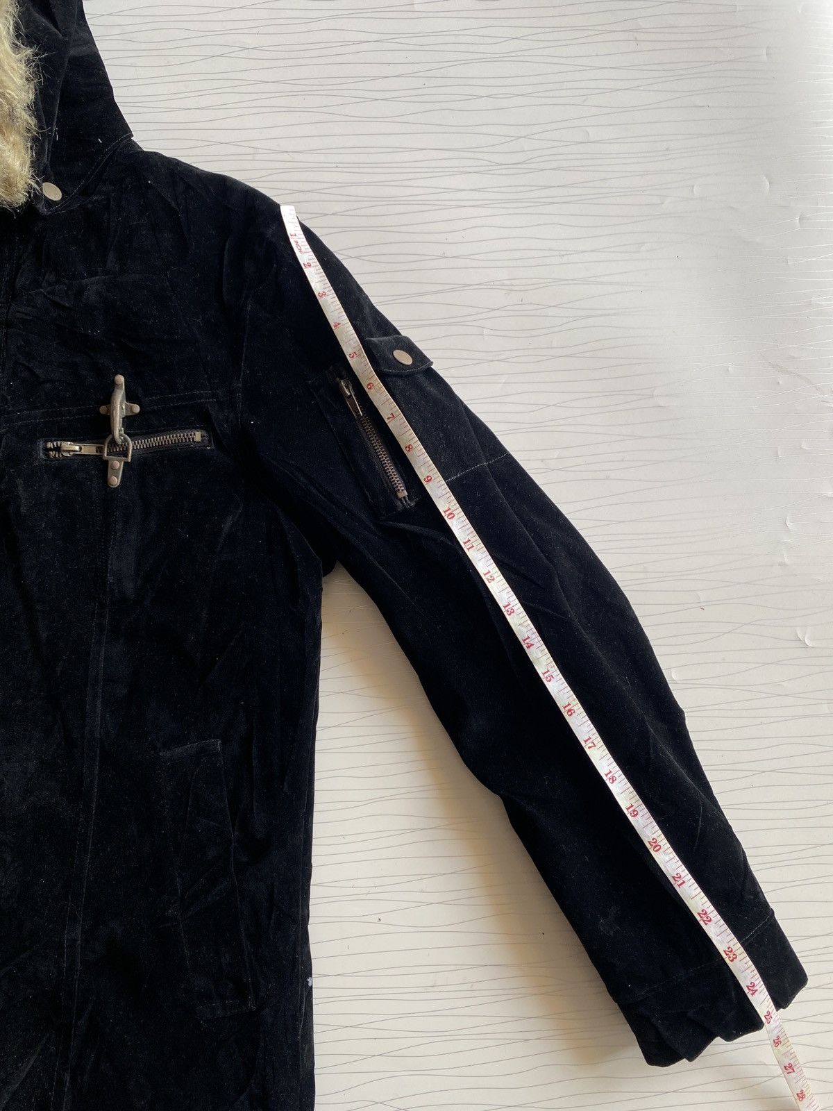 20471120 Vintage Fur Hood Parka Black Jacket - Quilted Lining Size US M / EU 48-50 / 2 - 18 Thumbnail