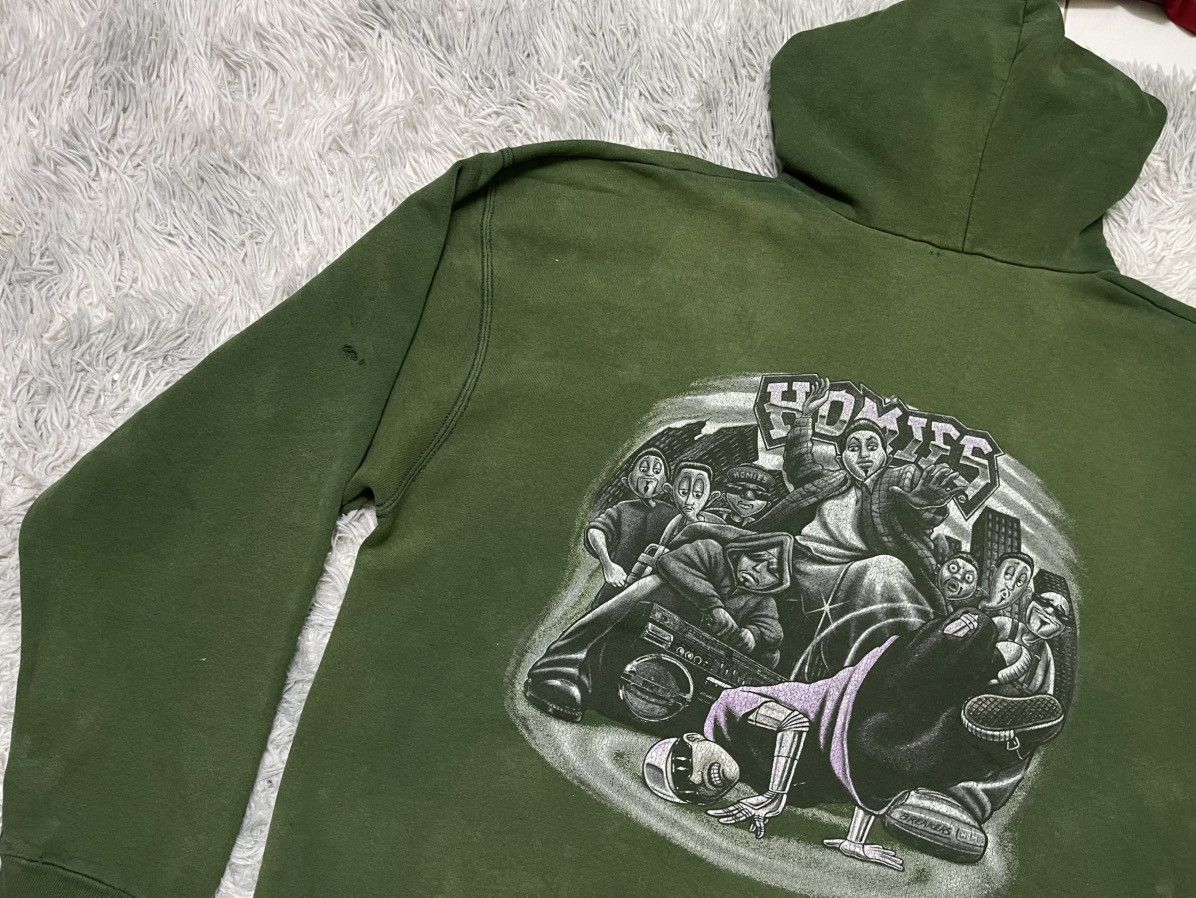 Fruit Of The Loom × Rap Tees RARE 90s HOMIES HIP HOP DANCE HOODIE XXL DISTRESSED Size US XXL / EU 58 / 5 - 17 Thumbnail