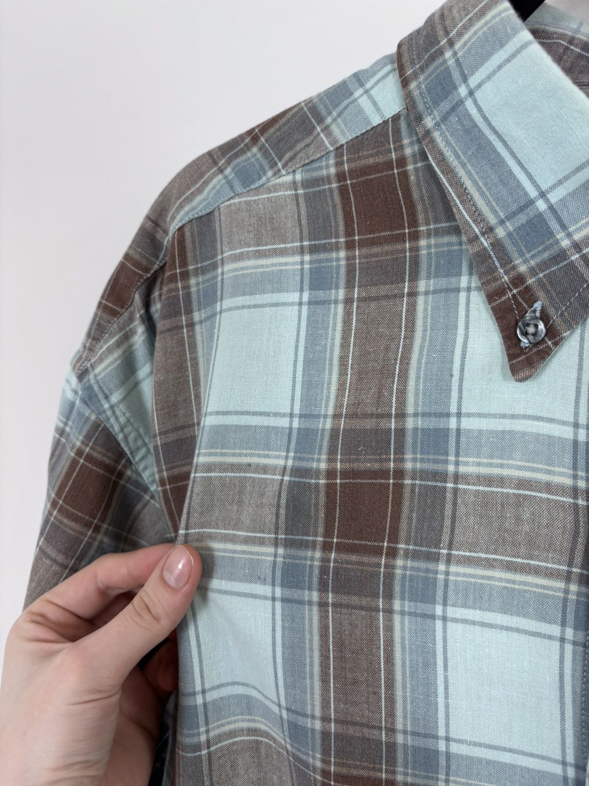 Avirex Vintage Avirex Plaid Check Blue Brown Short Sleeve Shirt Size US XXL / EU 58 / 5 - 10 Thumbnail