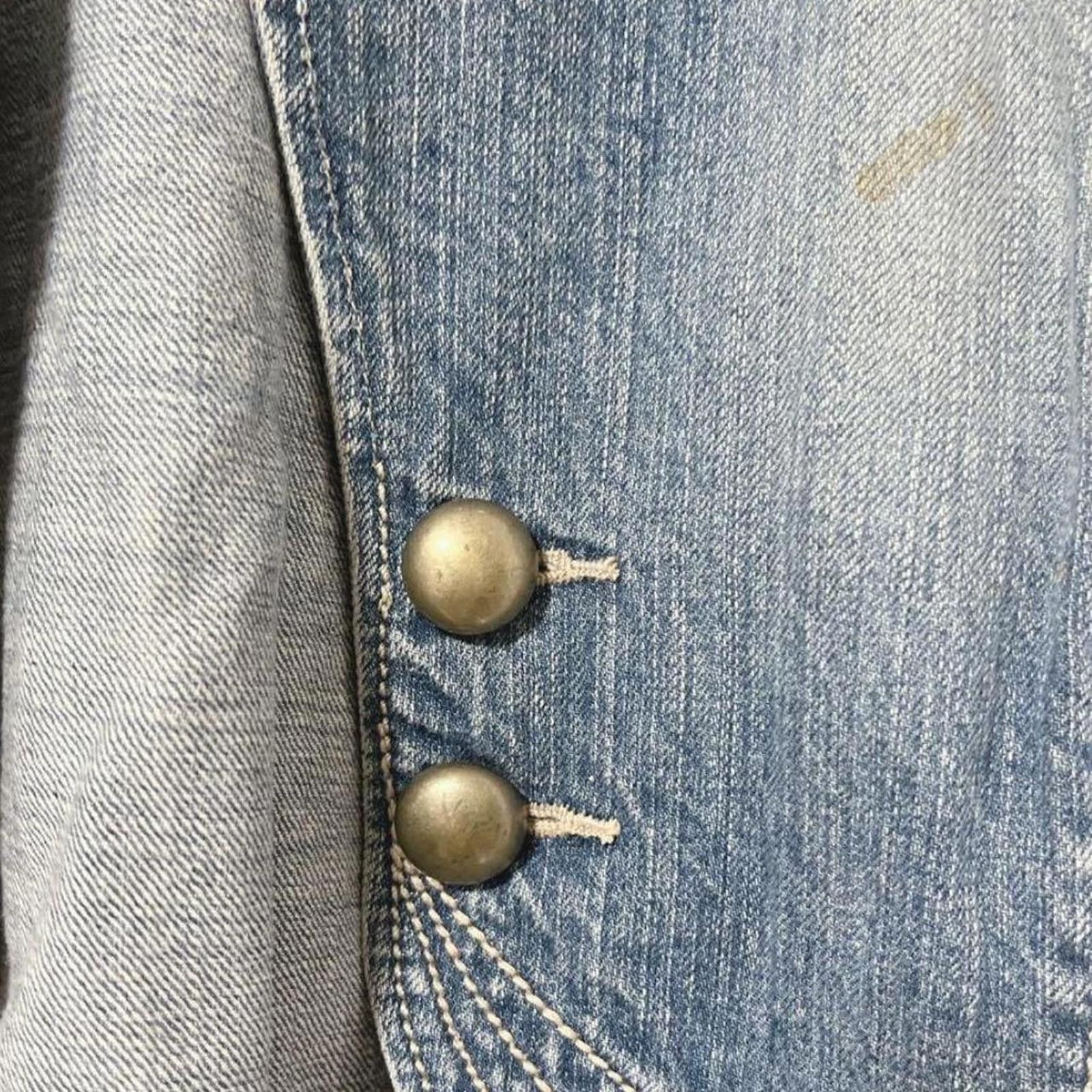 Other Vintage napoleon style slim fit grunge denim jacket Size XS / US 0-2 / IT 36-38 - 5 Thumbnail