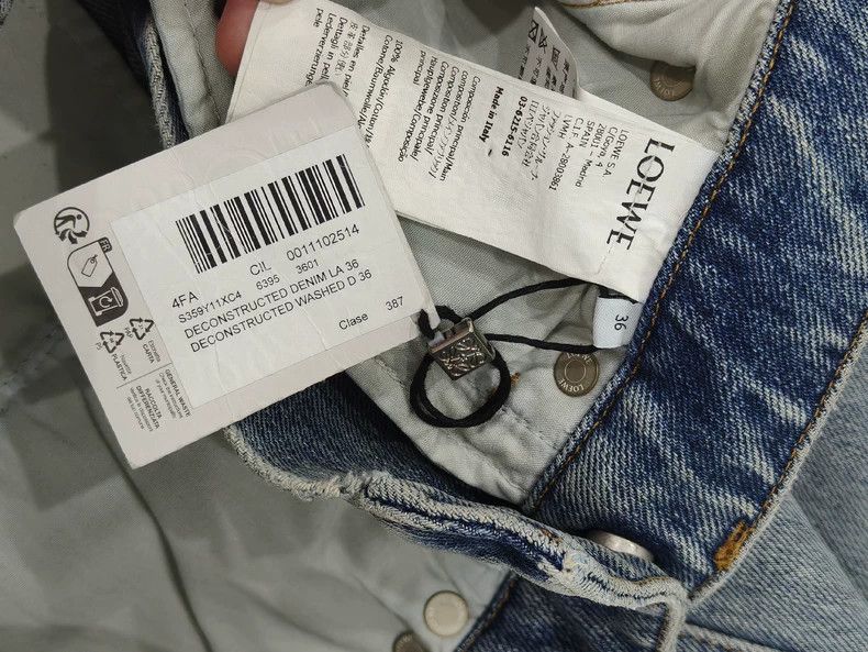 Loewe Loewe Light blue rolled-edge jeans S359Y11XC4 Size 35" - 6 Thumbnail
